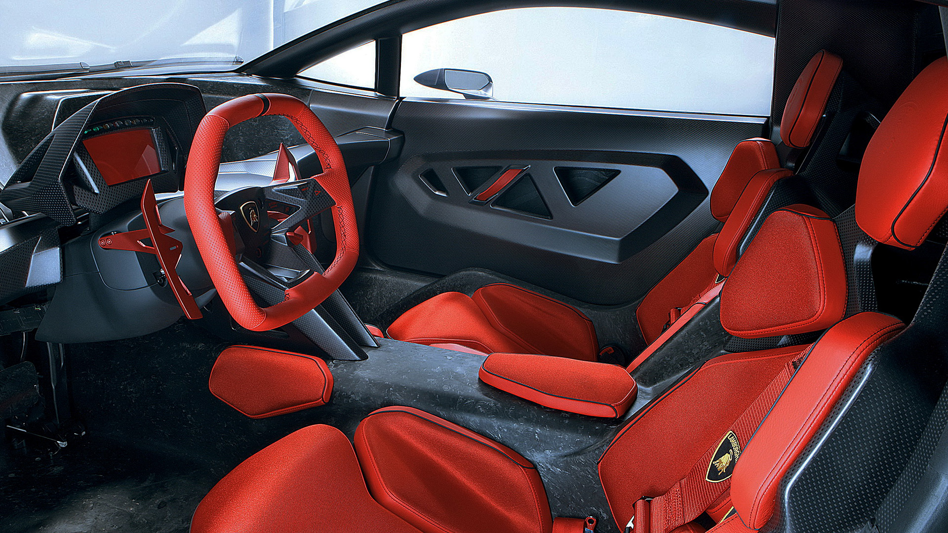 Lambo Sesto Elemento Interior - HD Wallpaper 