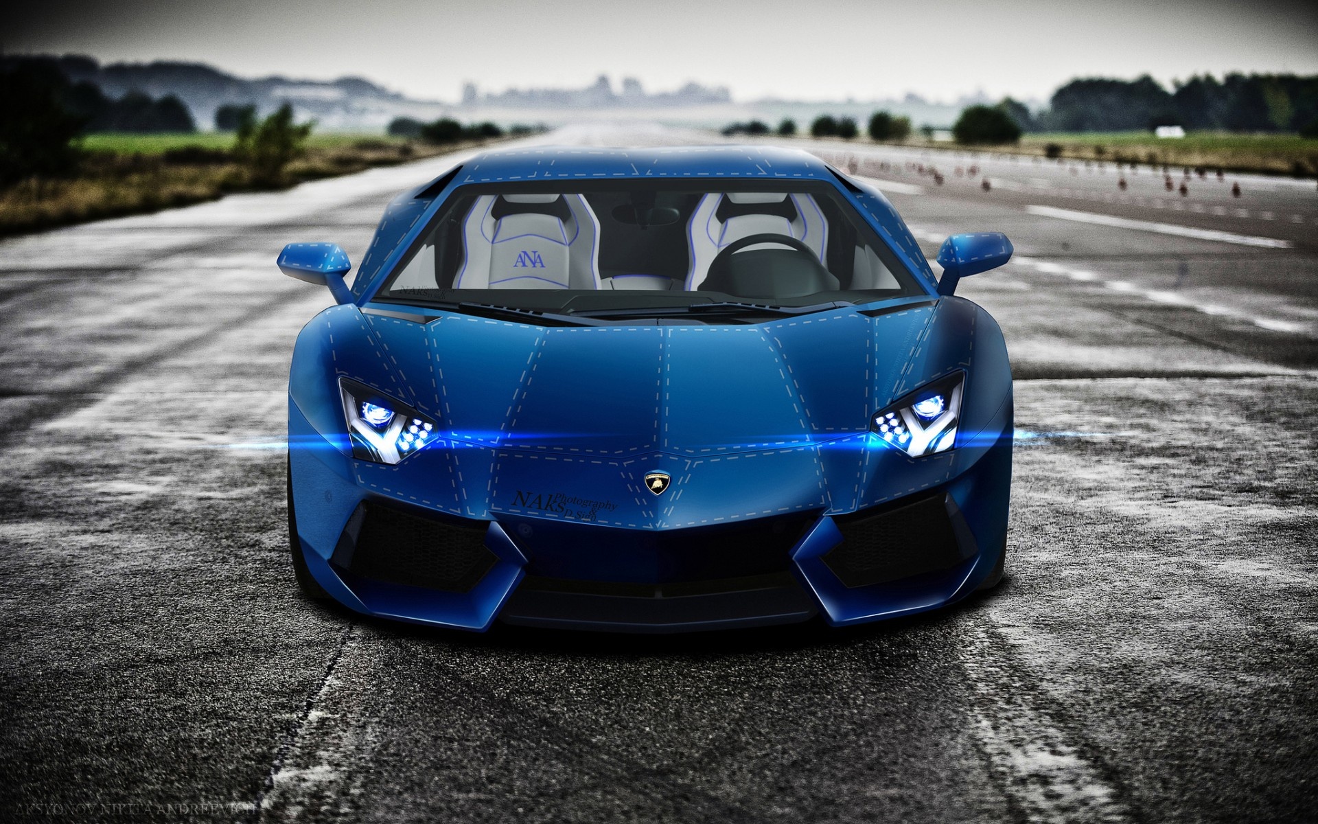 Lamborghini Aventador Blue Wallpaper Hd - HD Wallpaper 