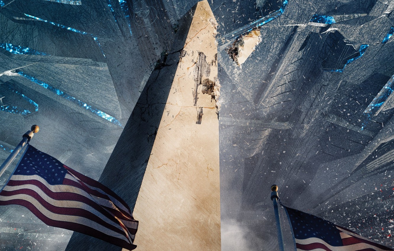 Photo Wallpaper Cinema, Aliens, Chaos, War, Washington, - Independence Day Movie Dc - HD Wallpaper 