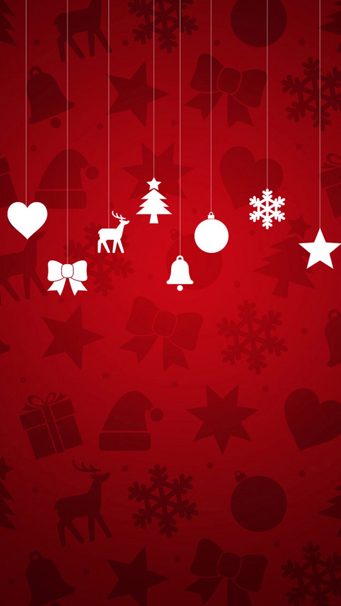 Minimalista Natal Ornaments Vermelho Background Android - Christmas Background Android - HD Wallpaper 