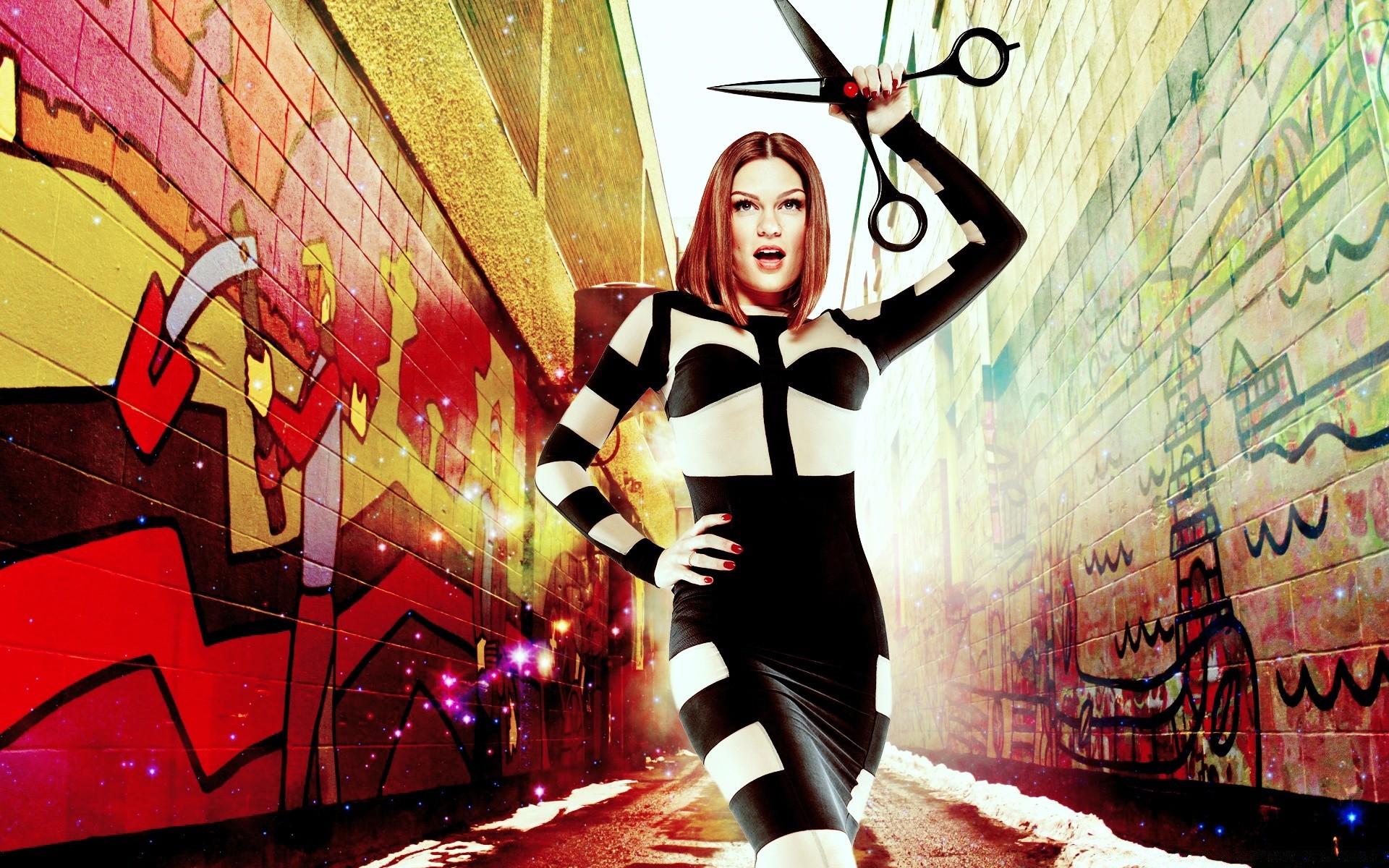 Music Graffiti Art Woman Spray Illustration - Jessie J Iphone - HD Wallpaper 