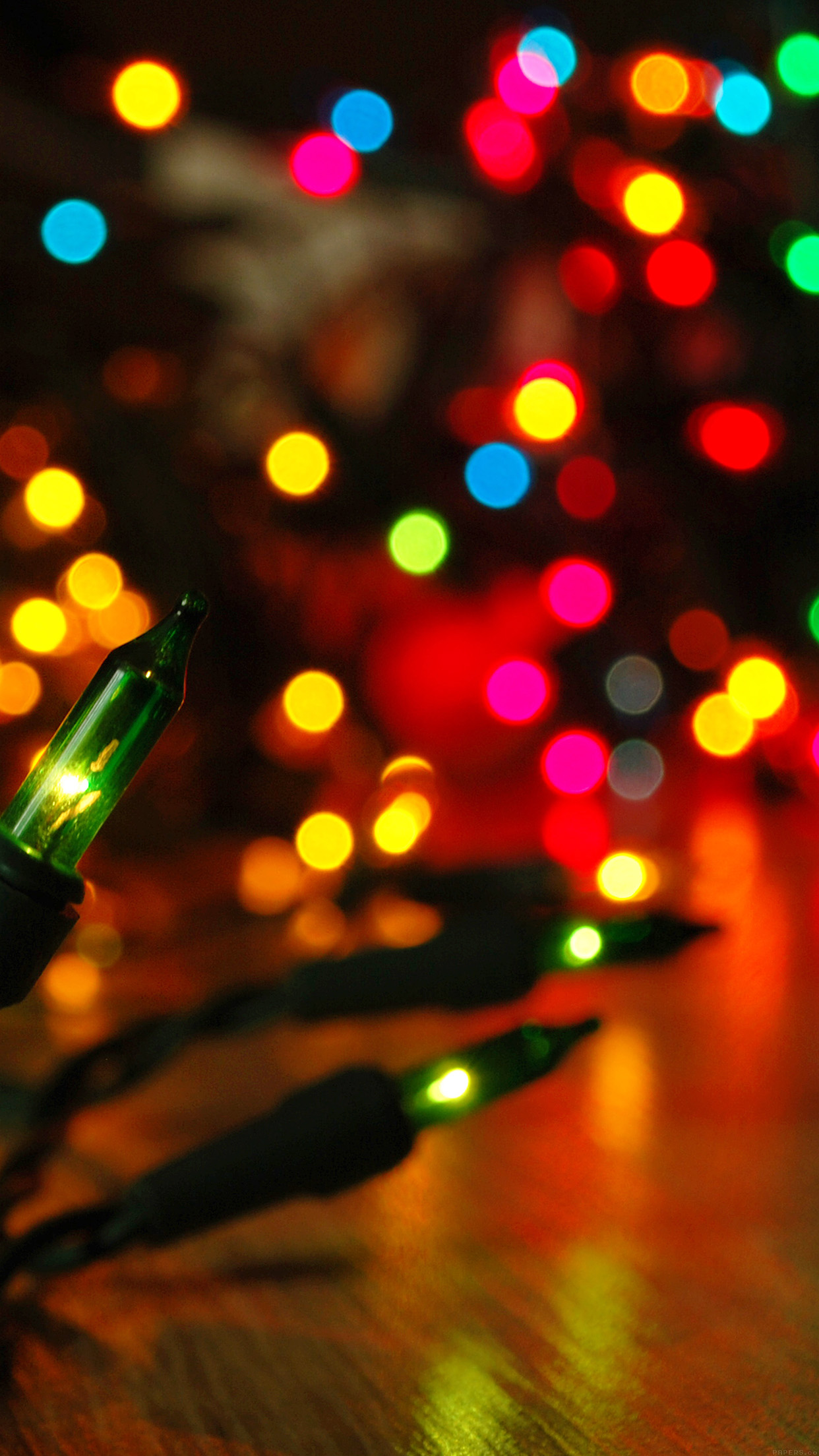 Christmas Lights Wallpaper Iphone - HD Wallpaper 