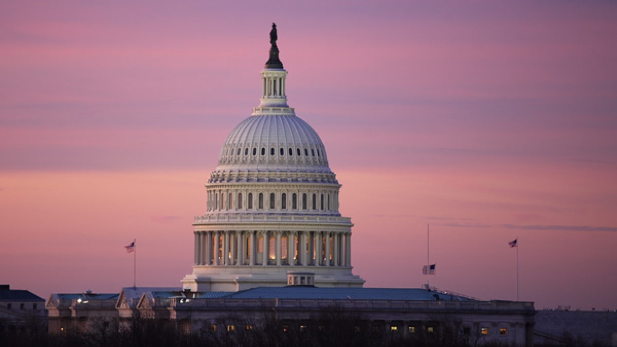 The United States Capitol Dome At Dawn - HD Wallpaper 