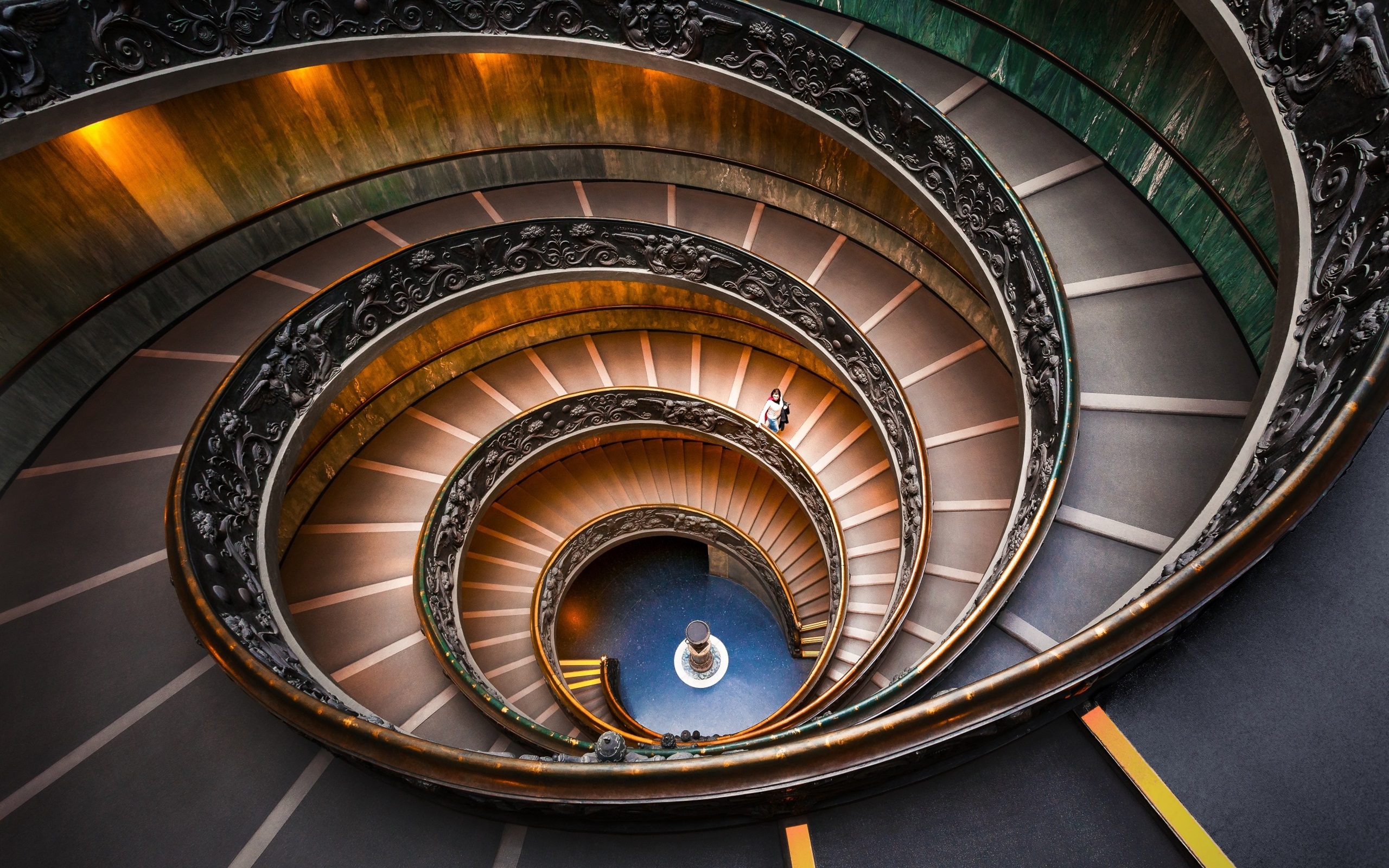 Wallpaper Bramante Staircase, Spiral, Vatican Museums - Vatican Museums - HD Wallpaper 