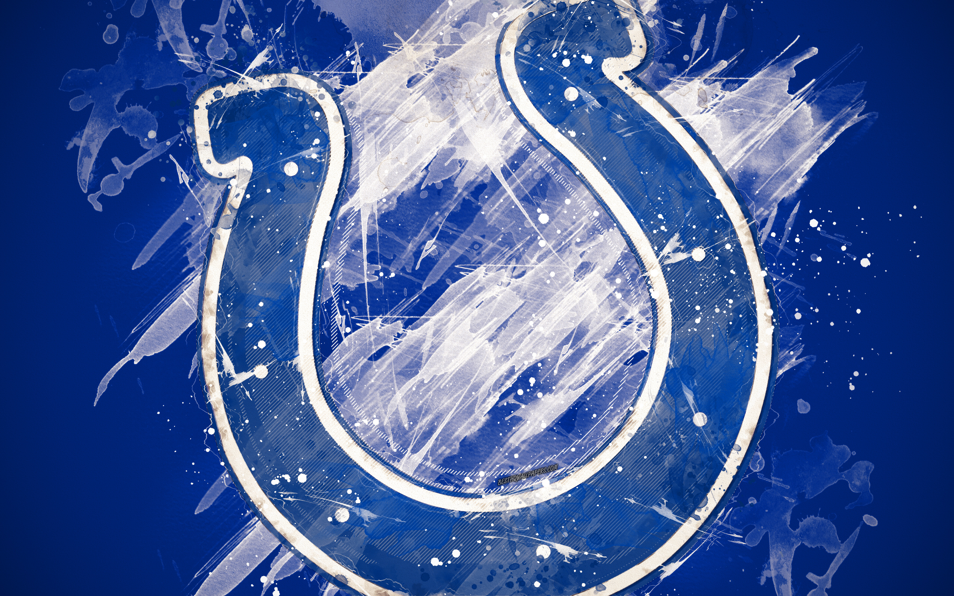Indianapolis Colts, 4k, Logo, Grunge Art, American - Indianapolis Colts Grunge Art - HD Wallpaper 