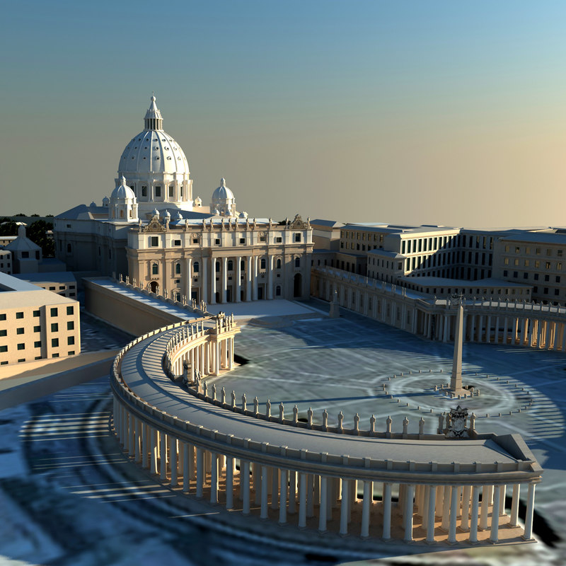 Vatican 3d Model - HD Wallpaper 