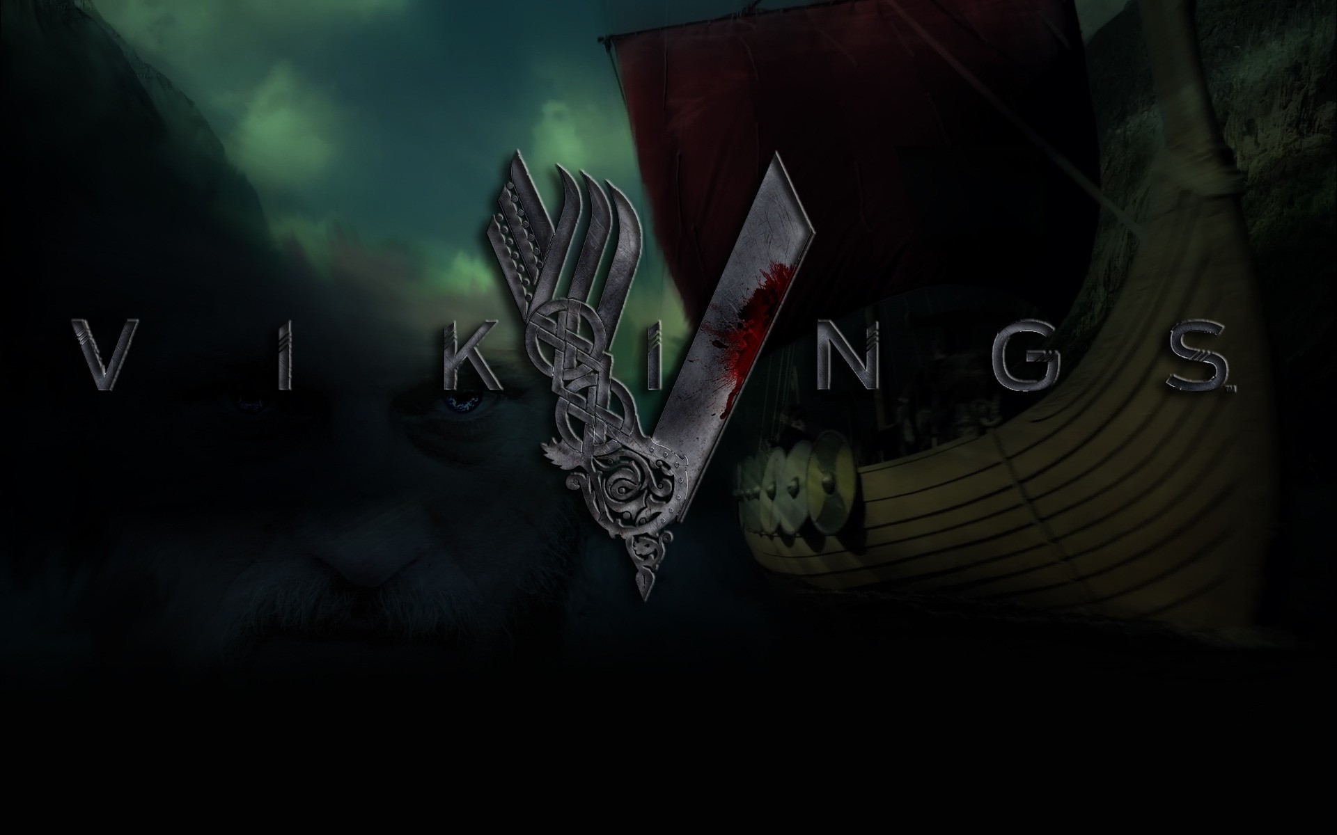 Tv Series Desktop Dark Light Vikings History Vikings - Vikings History Channel - HD Wallpaper 
