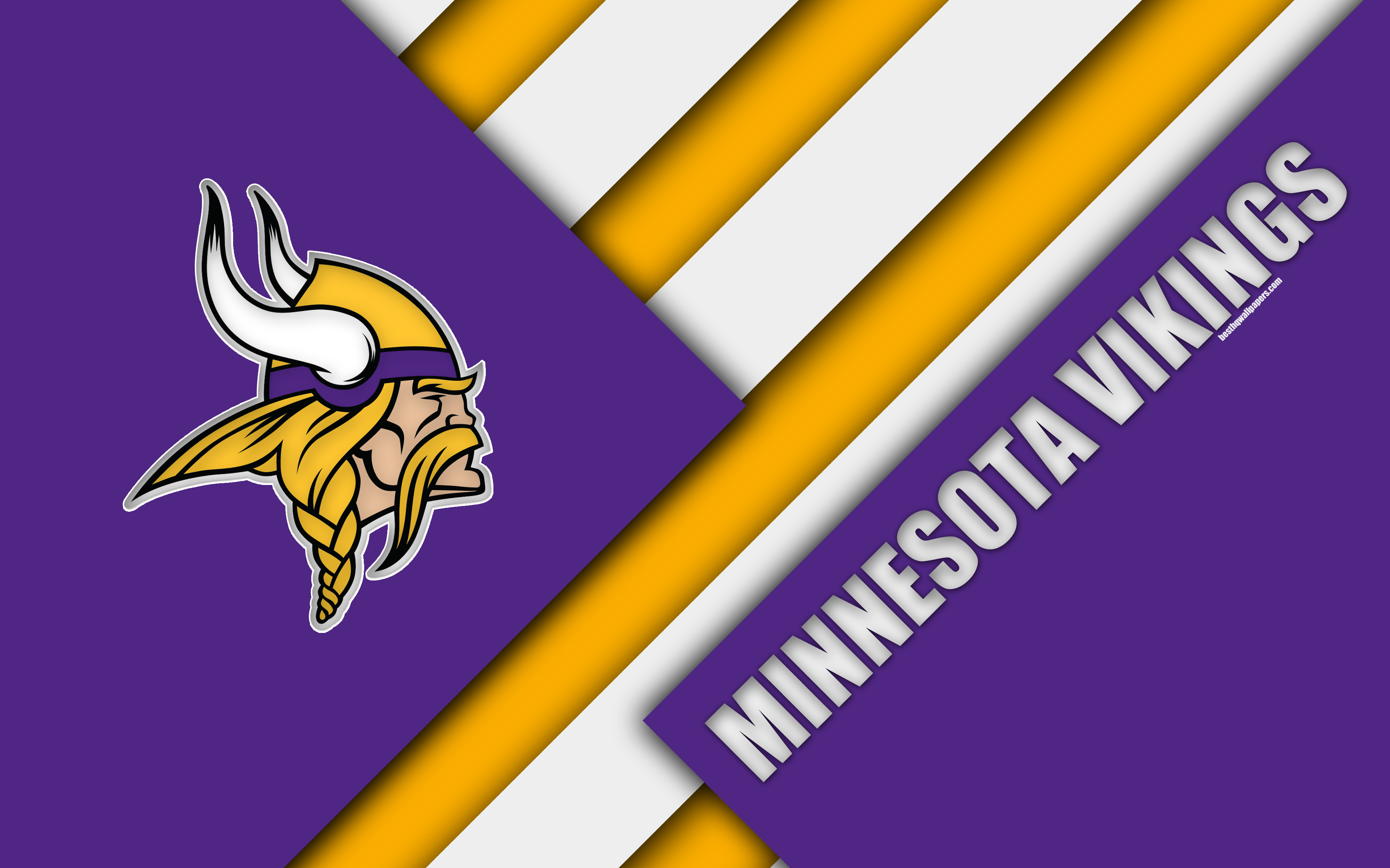 Minnesota Vikings, Nfc North, 4k, Logo, Nfl, Purple - Vikings Logo Wallpaper Nfl - HD Wallpaper 