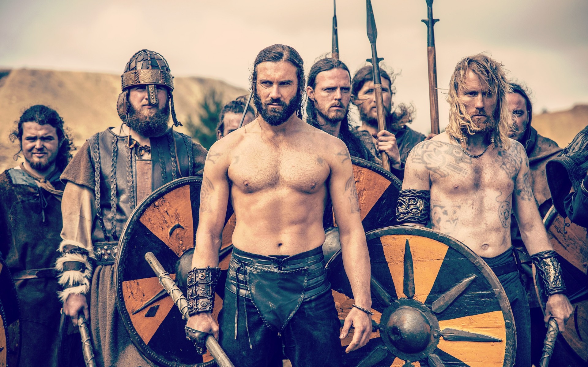 Movies Man Adult Weapon Group Sword Soldier War Military - Real Vikings - HD Wallpaper 