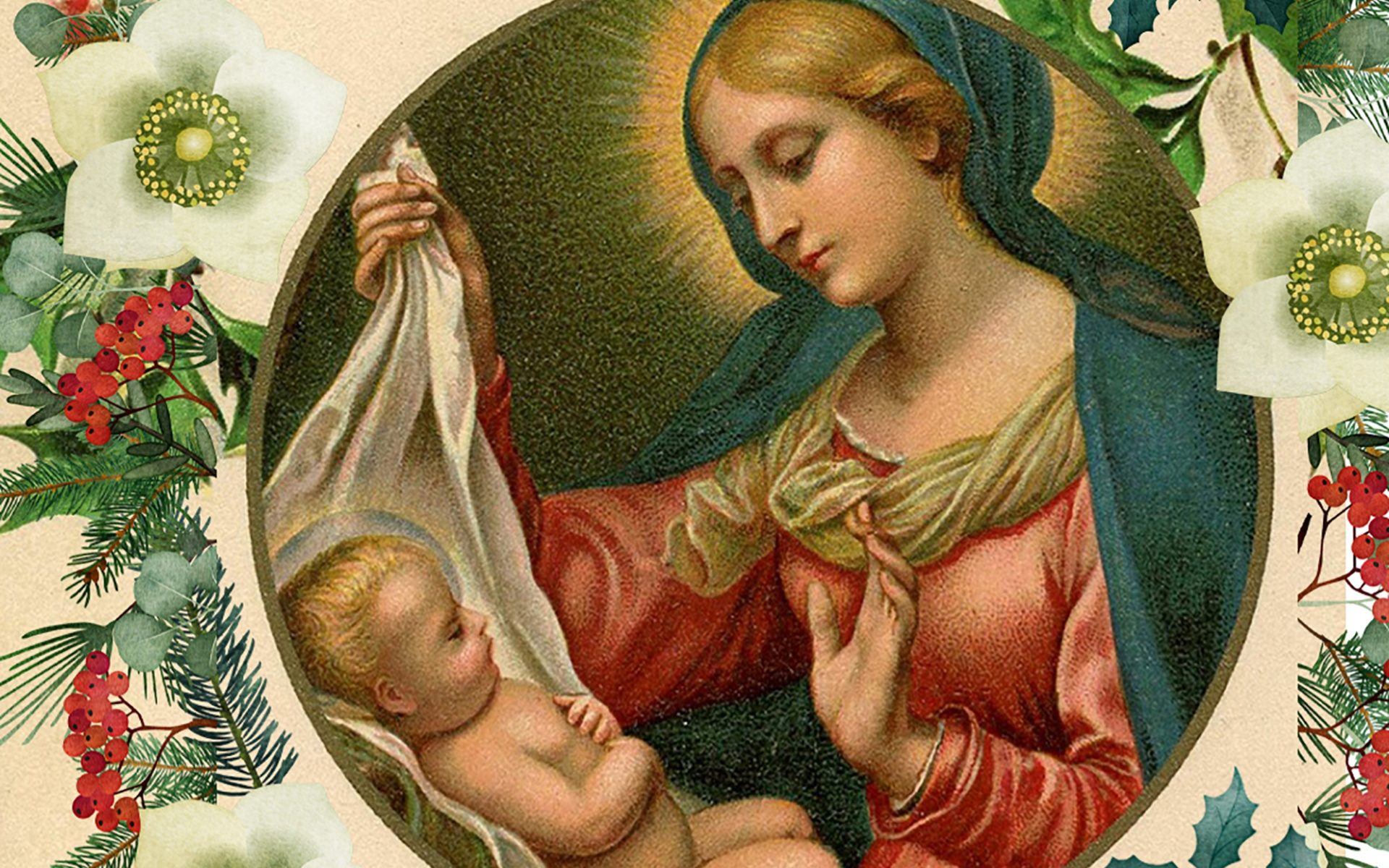 Christmas Baby Jesus Mary - HD Wallpaper 