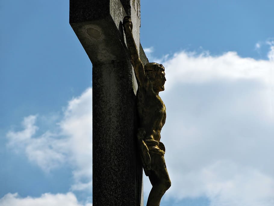 Crucifixion Of Christ Under Blue Sky, Jesus, Christianity, - Most Important Event Is The Resurrection - HD Wallpaper 
