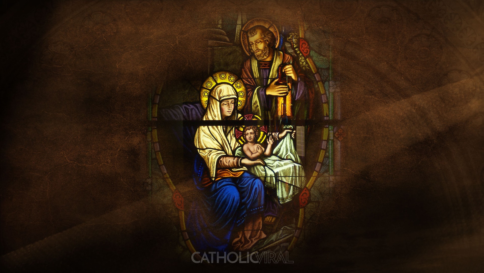Catholic Stained Glass - HD Wallpaper 