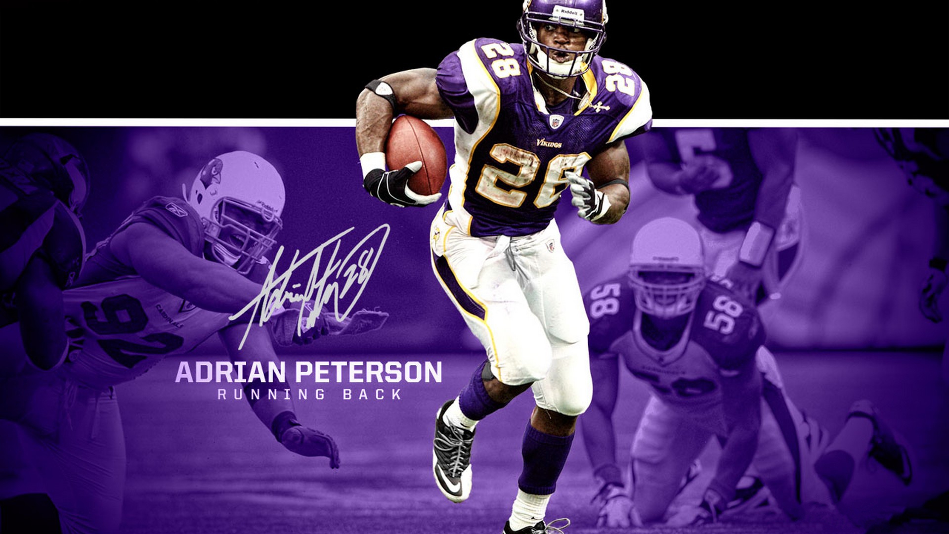 Adrian Peterson With Vikings Background - HD Wallpaper 
