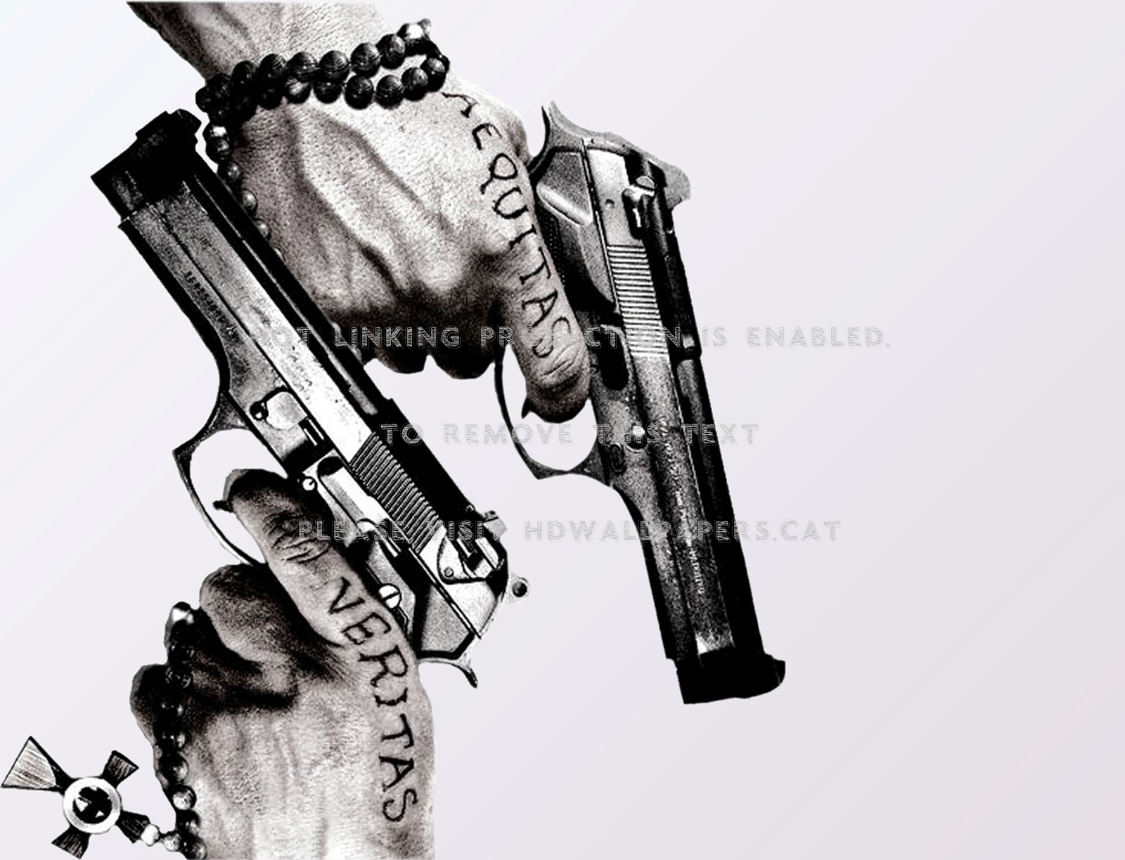 Boondock Saints Guns Rosary Movie Black And - Fondos De Pantalla Hd De Tatuajes - HD Wallpaper 