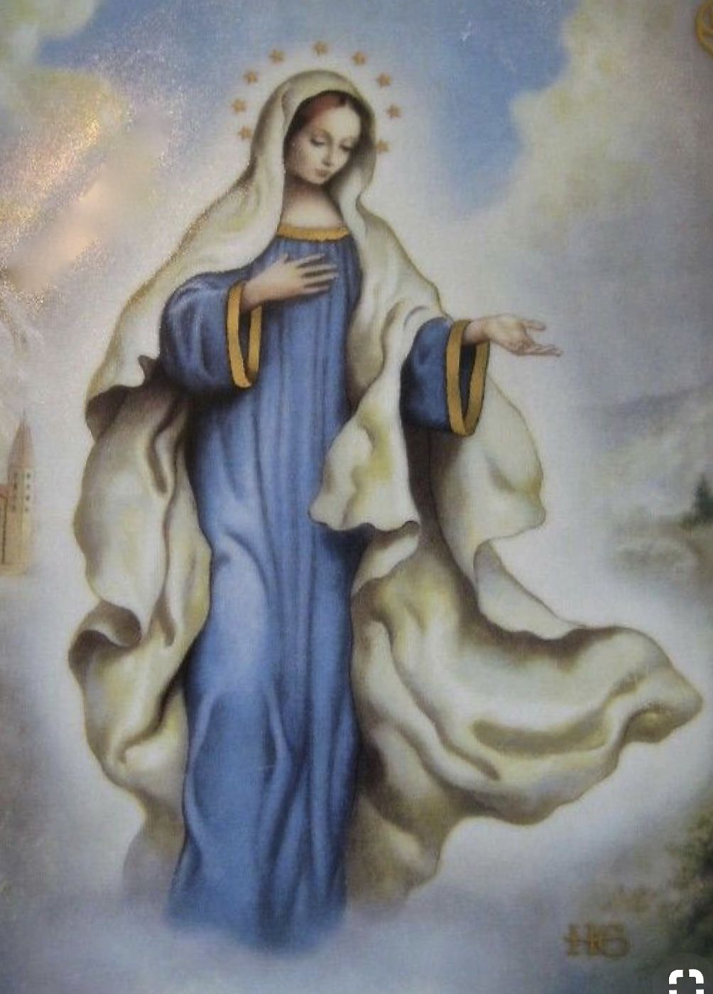 Virgin Mary Medjugorje Painting - 1004x1398 Wallpaper 