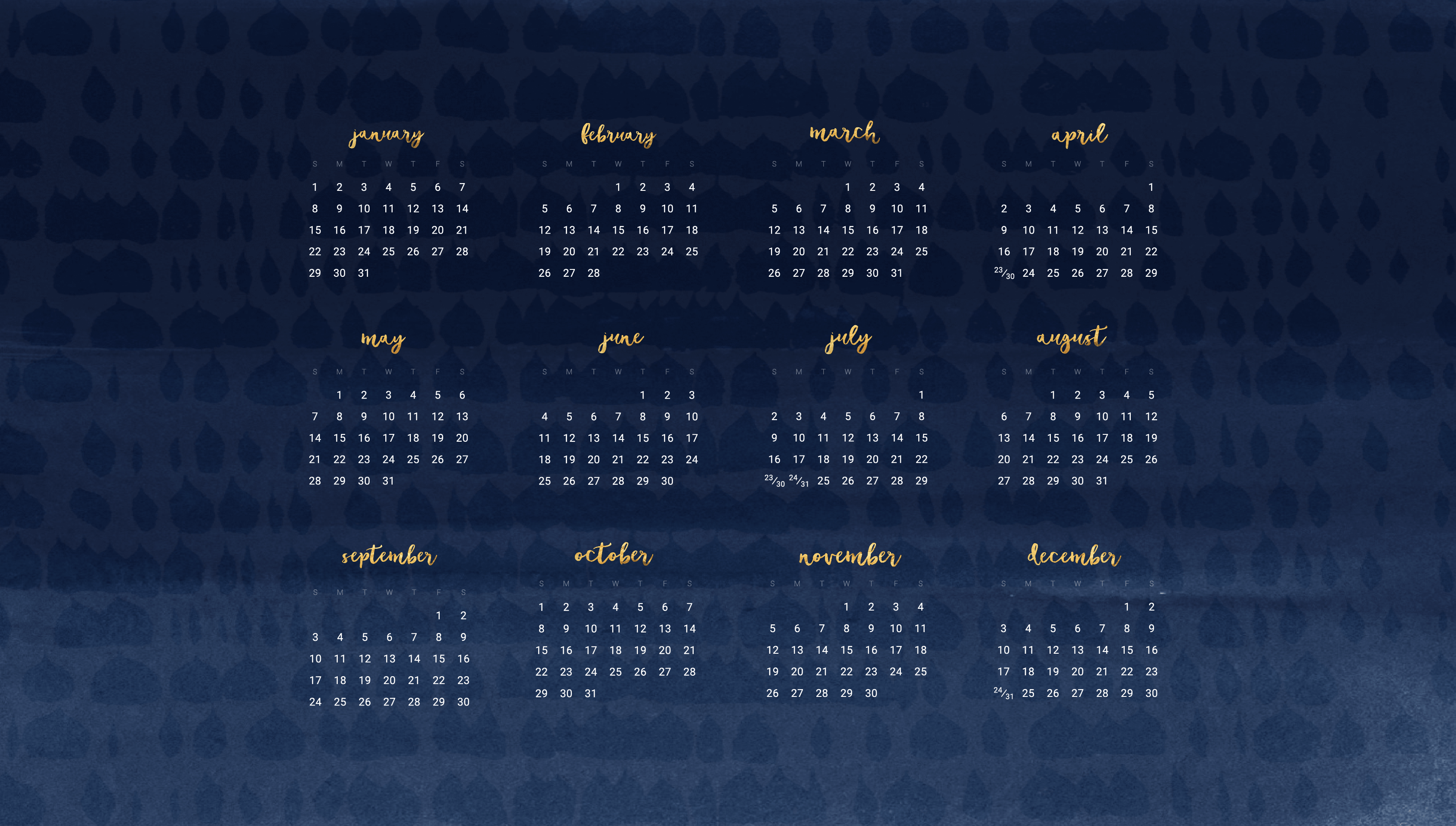 Free 2017 Desktop Wallpaper Calendars Watercolor Pattern - 2018 Calendar Wallpaper Desktop - HD Wallpaper 