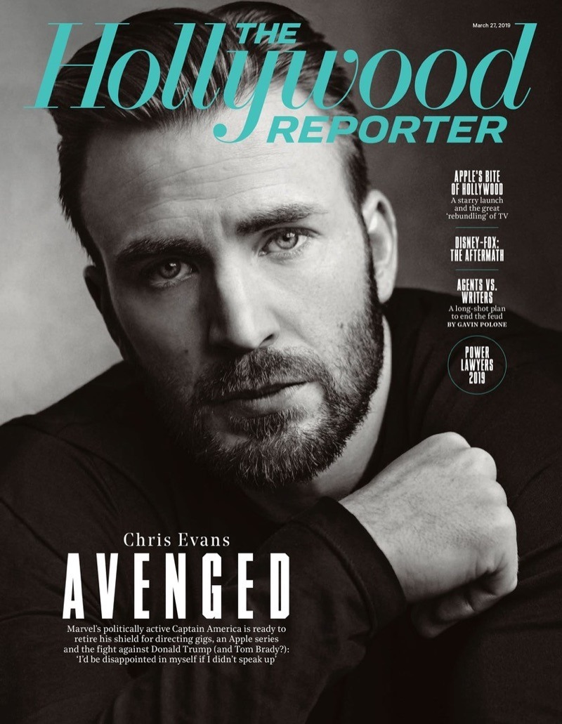 The Hollywood Reporter Chris Evans By Austin Hargrave - Hollywood Reporter Magazine Cover 2019 - HD Wallpaper 