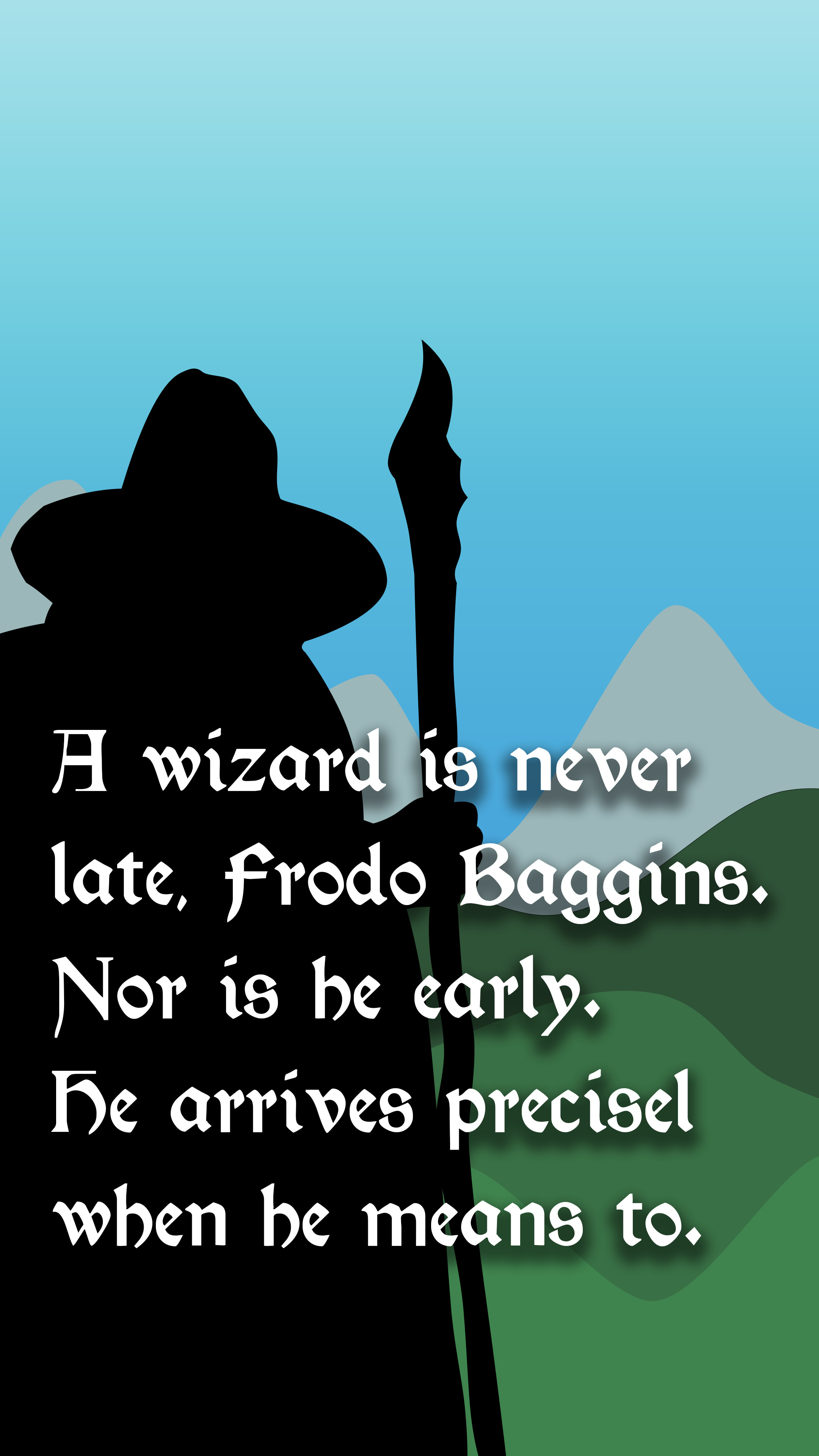 Phone Wallpaper Gandalf Quote 
 Data Src Beautiful - Poster - HD Wallpaper 