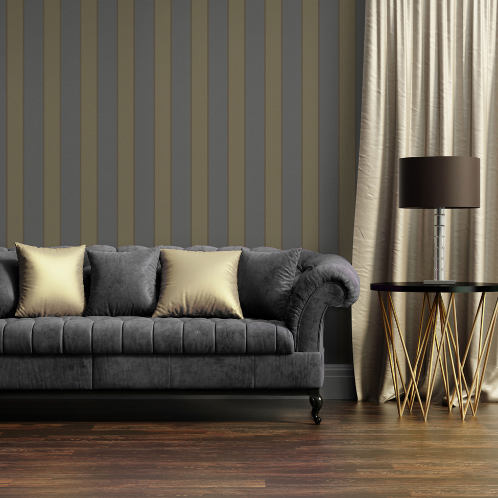 Grey And Champagne Living Room - HD Wallpaper 