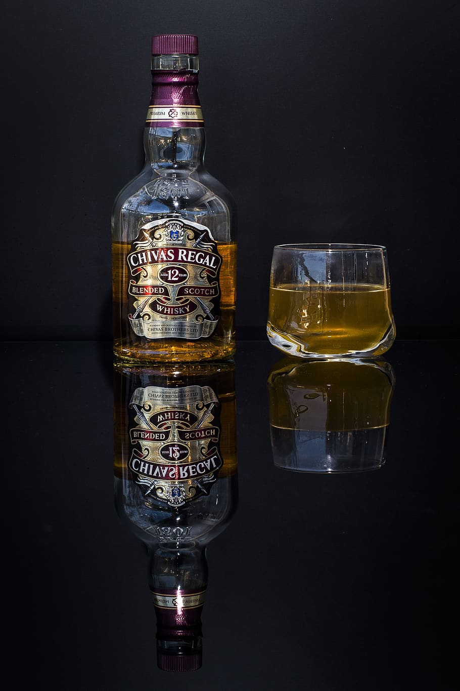 Whiski, Glass, Bottle, Alkohol, Black, Pub, Bar, Studio - Alkohol Black - HD Wallpaper 