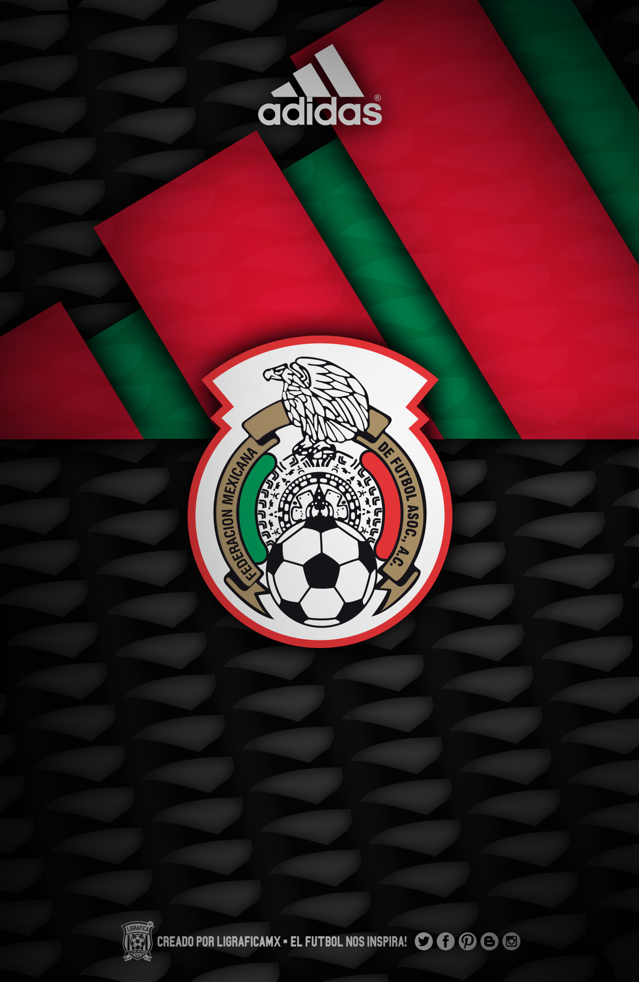 #selecciã³n Mexicana #ligraficamx 21/04/15ctg Â - Mexico Soccer Team Wallpaper Iphone - HD Wallpaper 