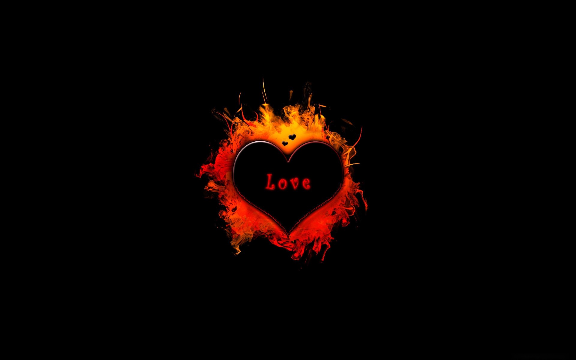1920x1200, Flame Fire Shadow Wallpaper 
 Data Id 118216 - Love Fire Red Background - HD Wallpaper 