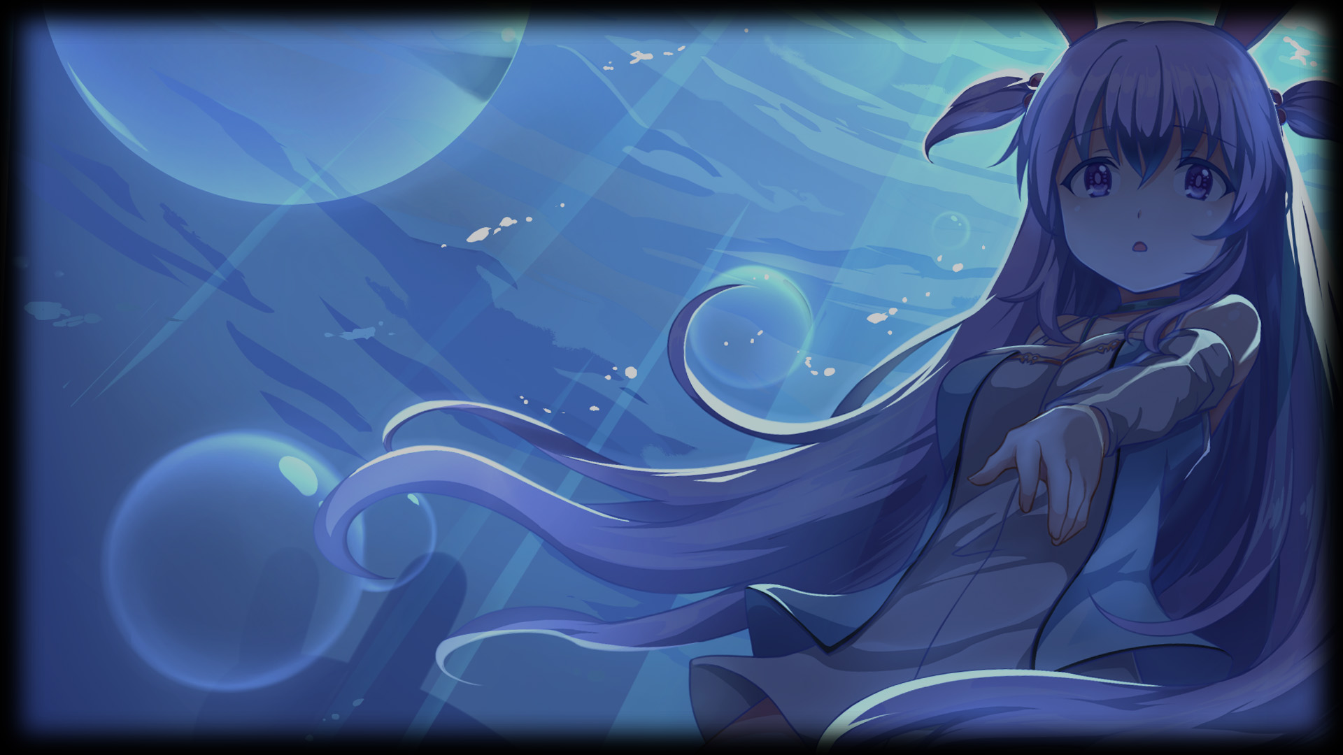 Blue Anime Steam Background - HD Wallpaper 