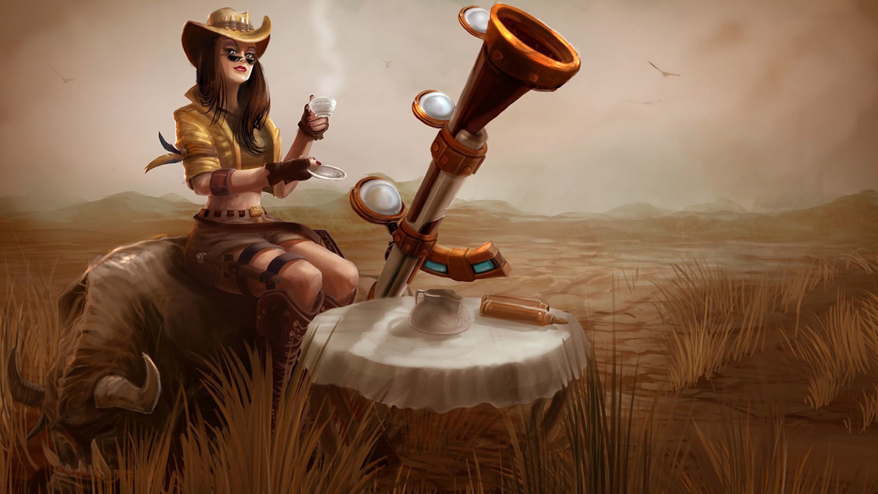 League Of Legends Caitlyn Tea - HD Wallpaper 