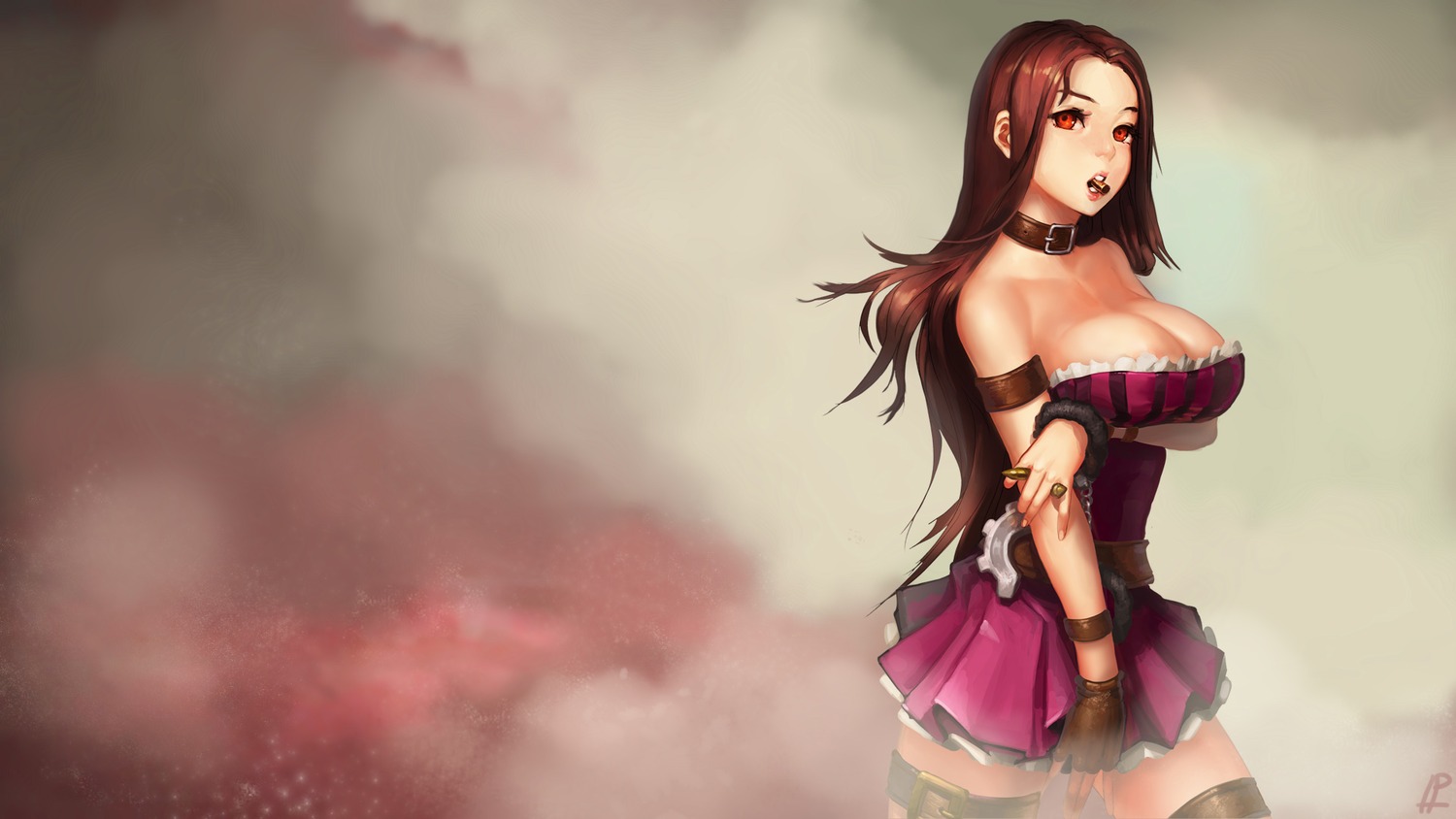 Breast Hold Caitlyn Cleavage Instant-ip League Of Legends - Caitlyn Lol - HD Wallpaper 