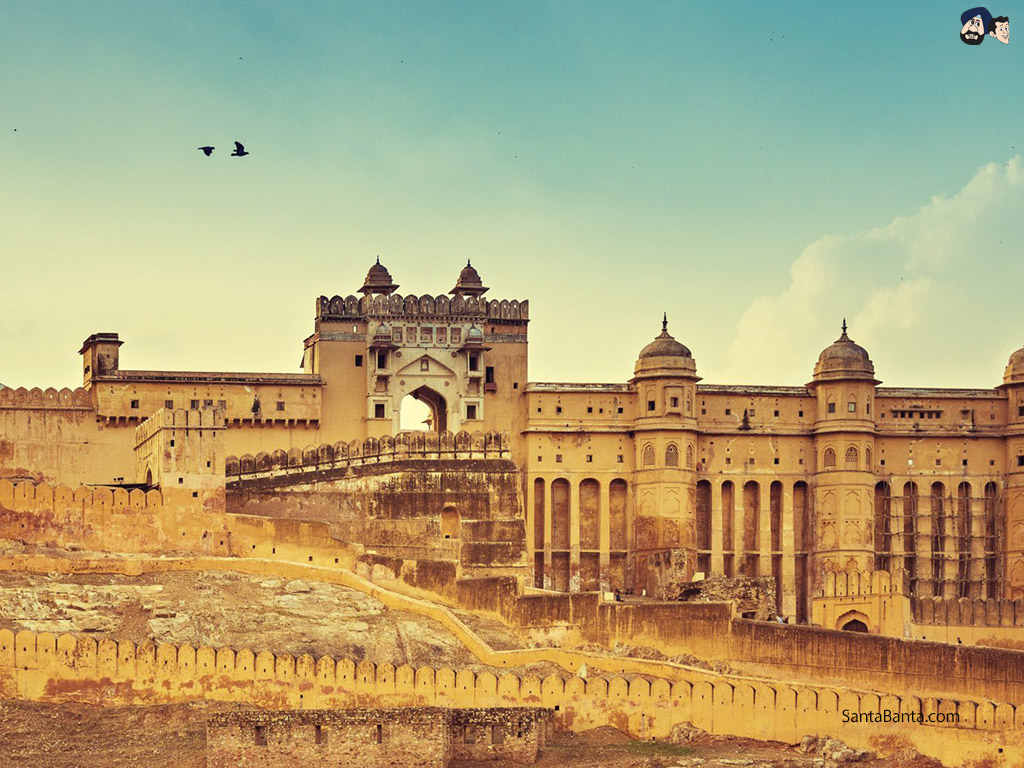 Architectural - Amer Palace And Fort - HD Wallpaper 