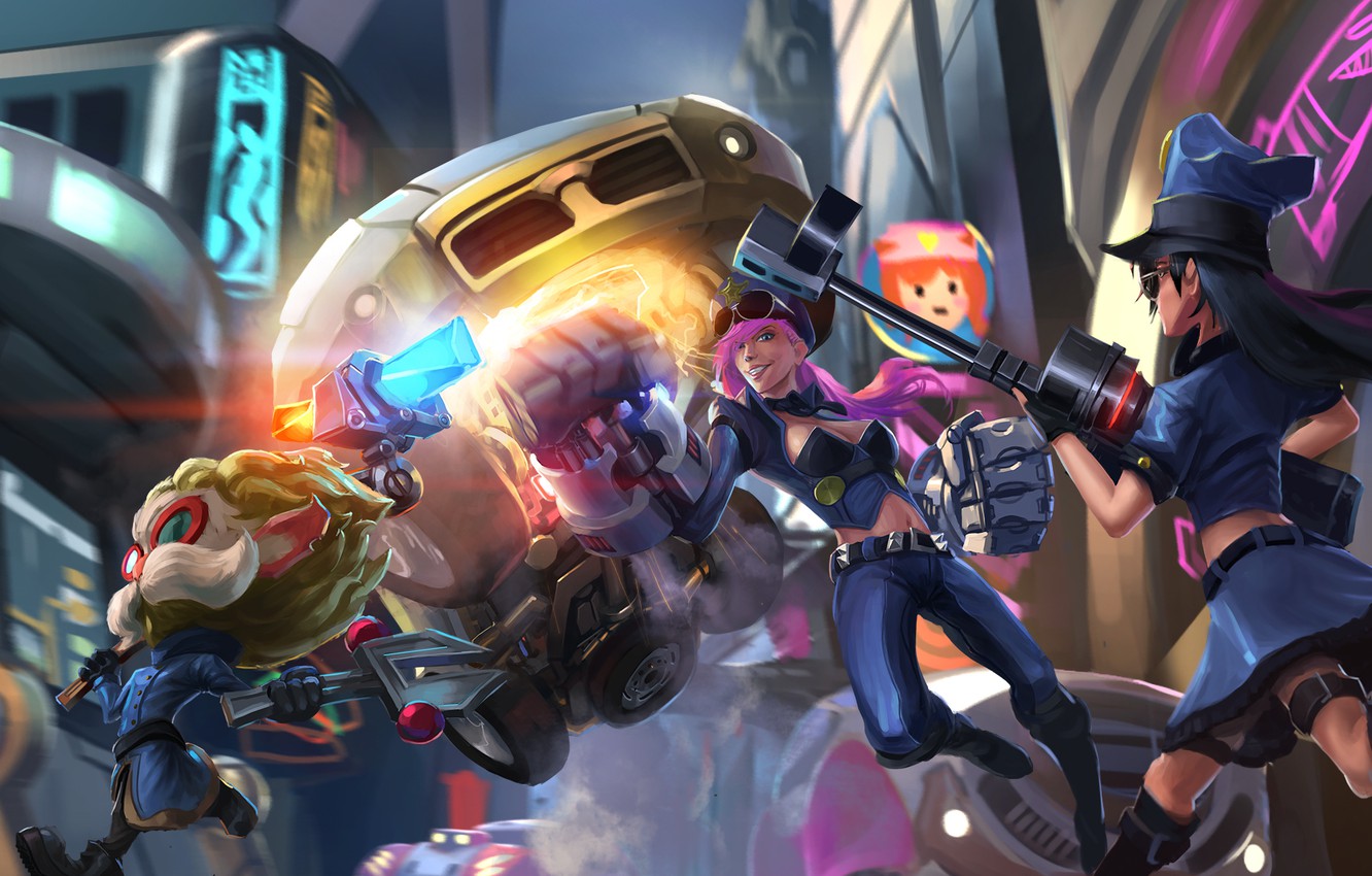 Photo Wallpaper Lol, League Of Legends, Caitlyn, Sheriff - League Of Legends Caitlyn - HD Wallpaper 