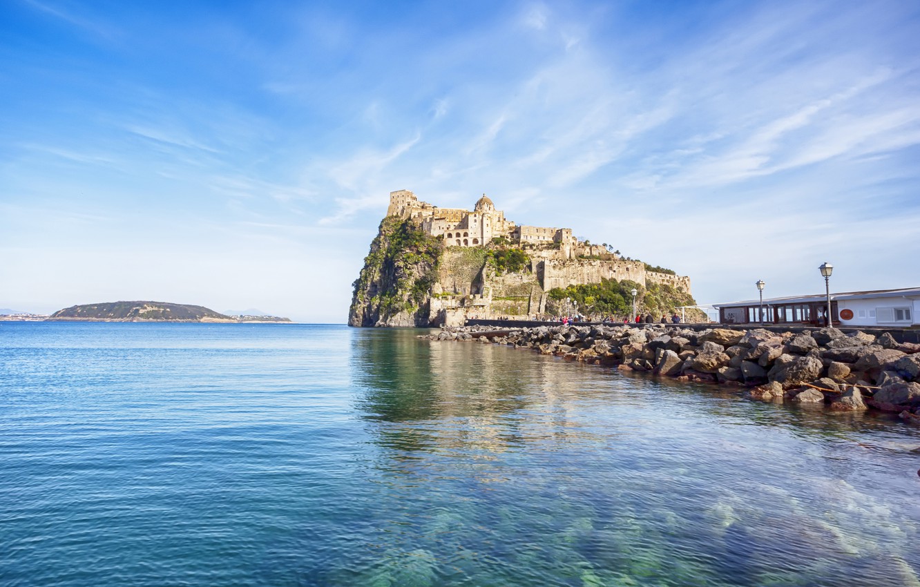 Photo Wallpaper Castle, Italy, Fort, Italy, Coast, - HD Wallpaper 