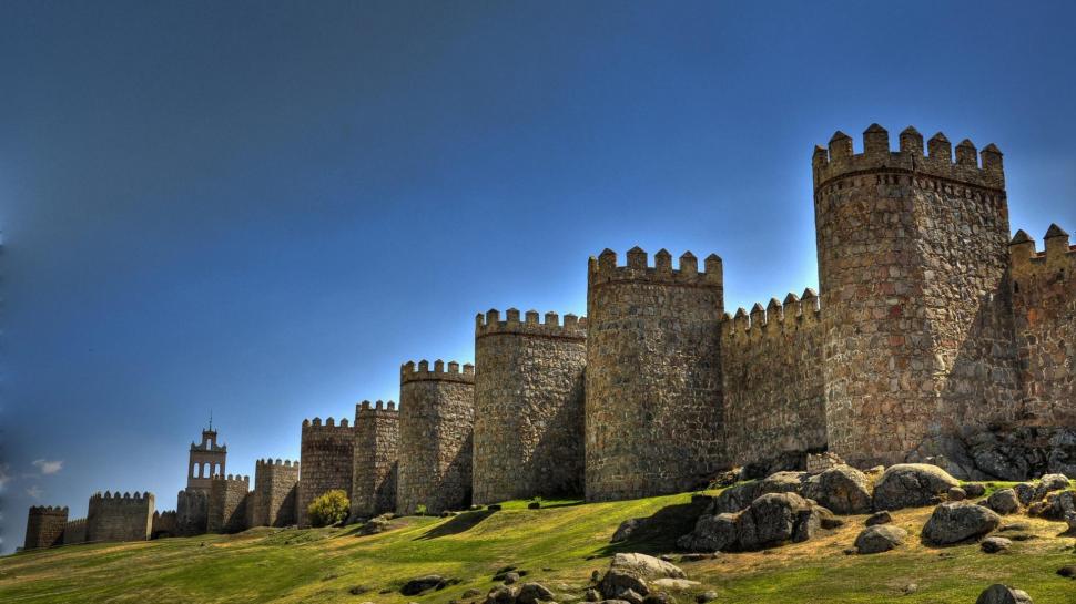 Fortress In Avila Spain Wallpaper,fort Hd Wallpaper,towers - Mighty Fortress - HD Wallpaper 