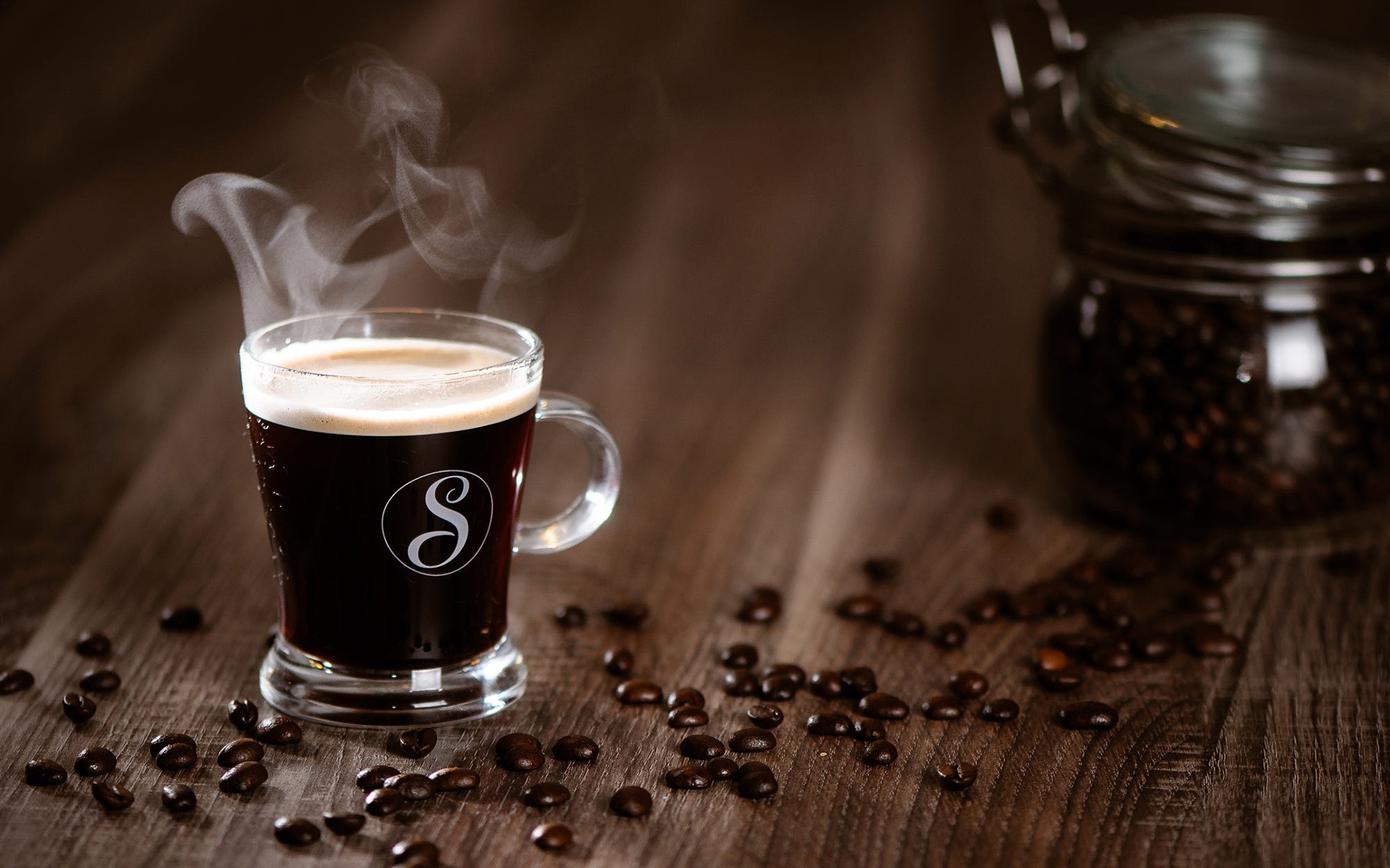 Wallpaper Coffee, Glass Cup, Steam - Обои На Рабочий Стол Кофе Чашка - HD Wallpaper 