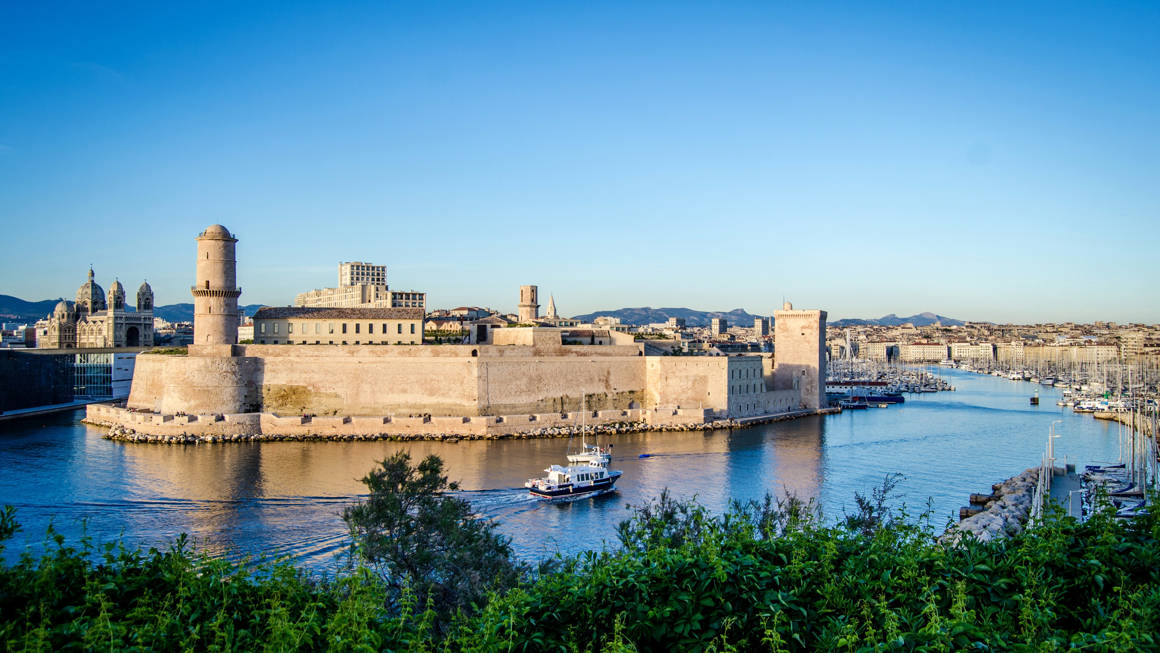 Wallpaper Marseille, Fort Saint-jean, France, Fortress, - Fort Saint Jean In Marseille - HD Wallpaper 