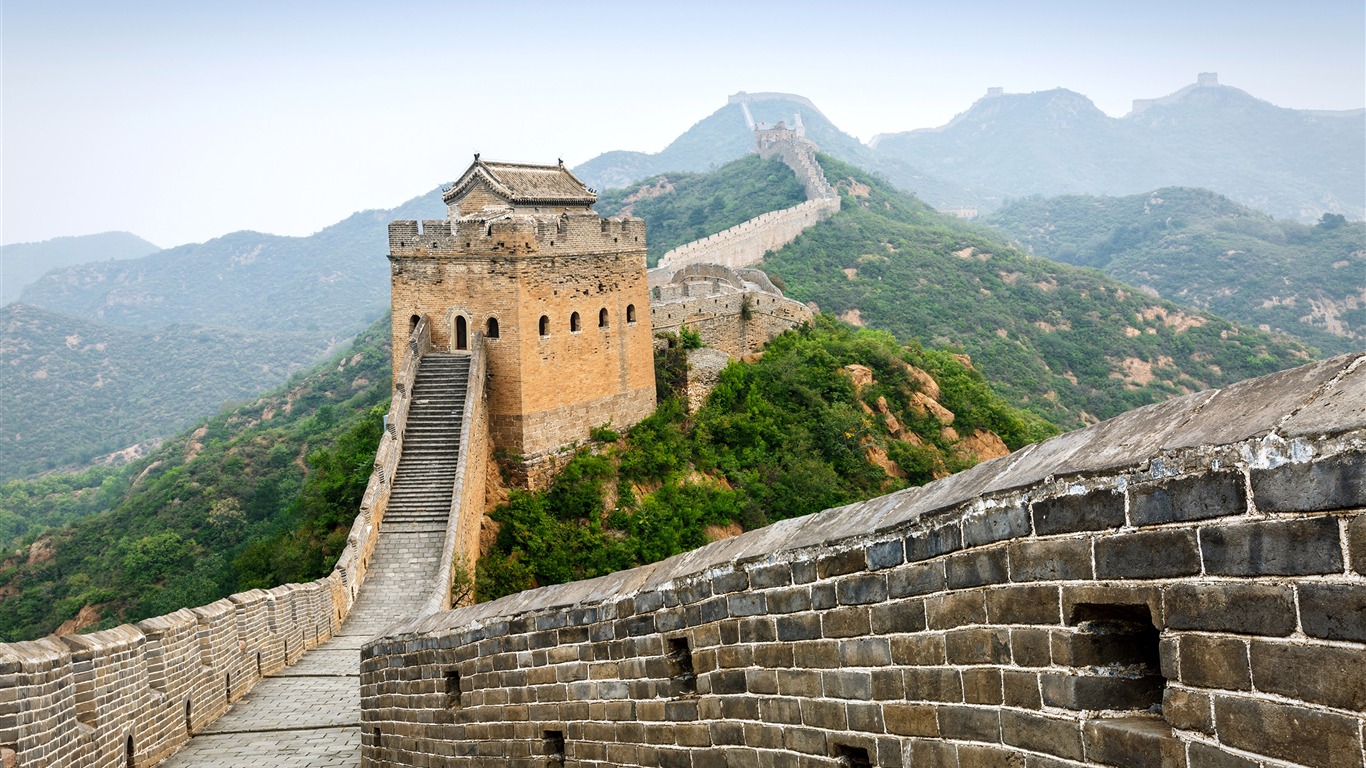 Great Wall China Mountains Nature Landscape2018 - Great Wall Of China, Jinshanling - HD Wallpaper 