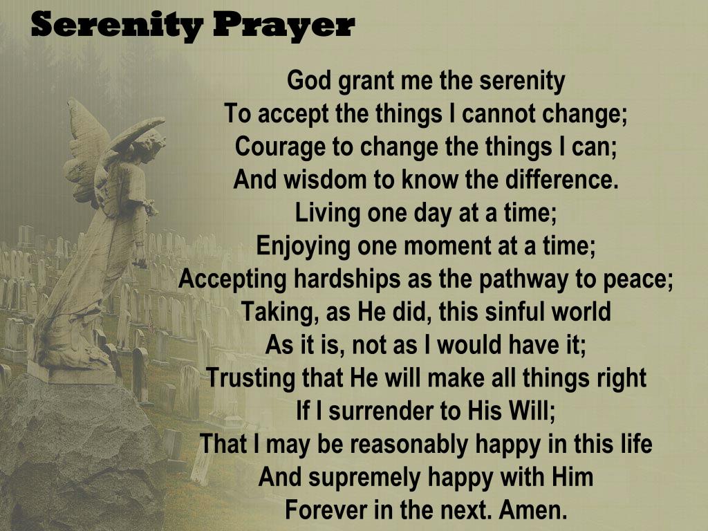 Serenity Prayer - HD Wallpaper 