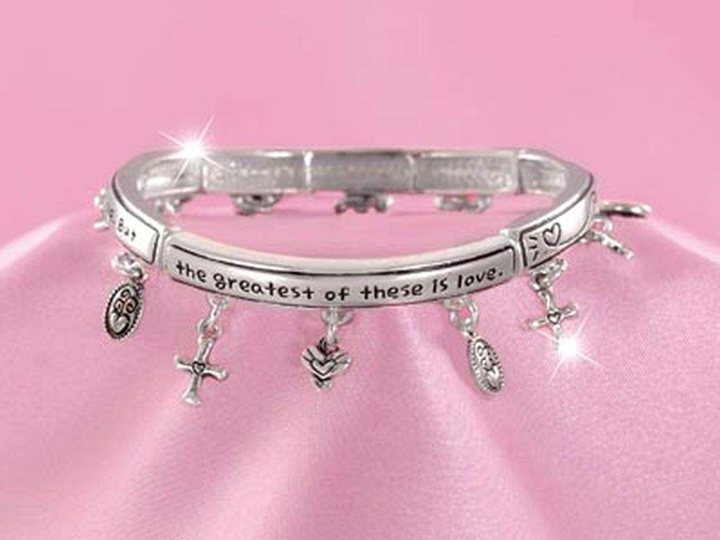 Serenity Prayer Charm Bracelet, Inspirational Message - Bangle - HD Wallpaper 
