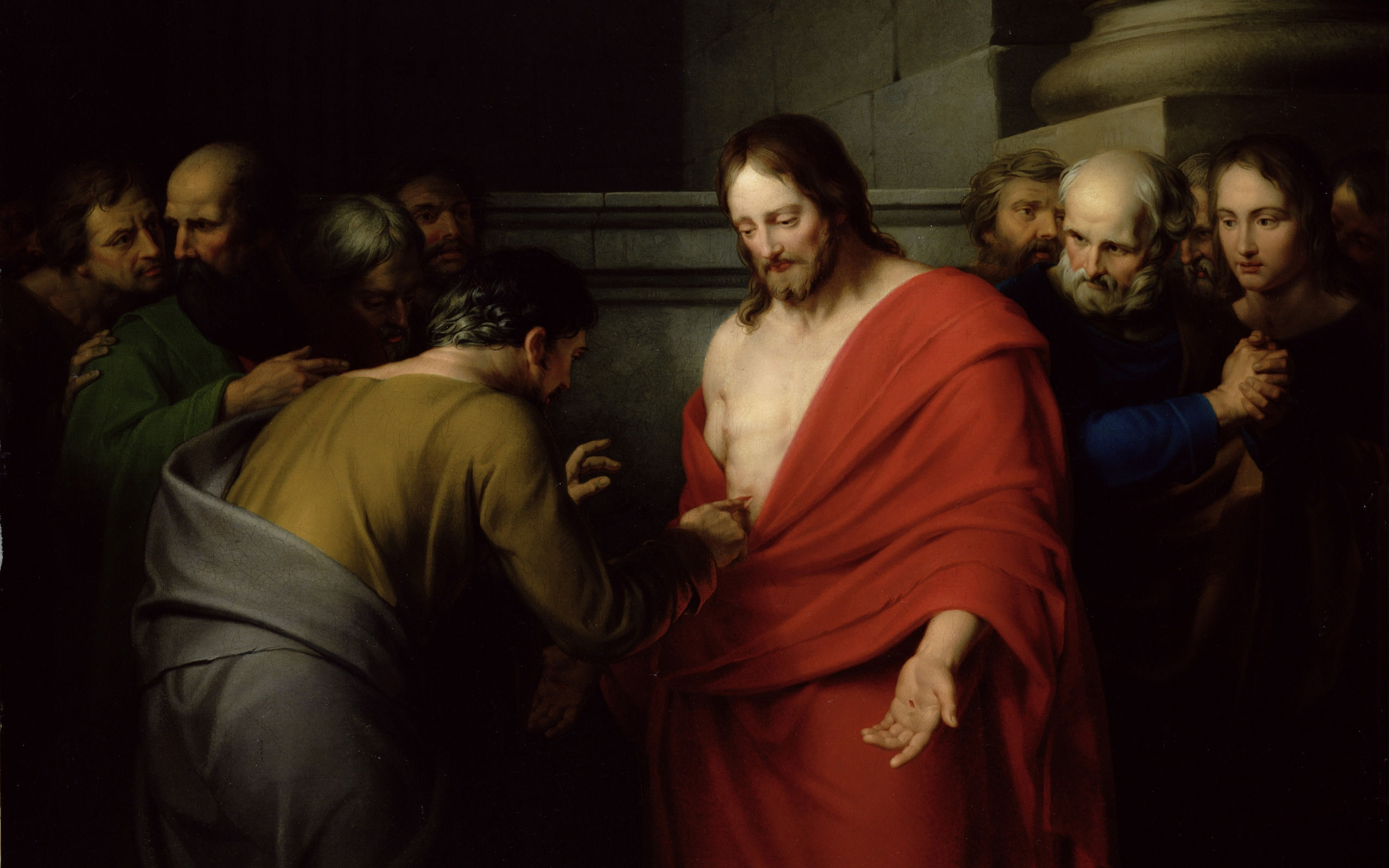 Incredulity Of St Thomas By Benjamin West - HD Wallpaper 