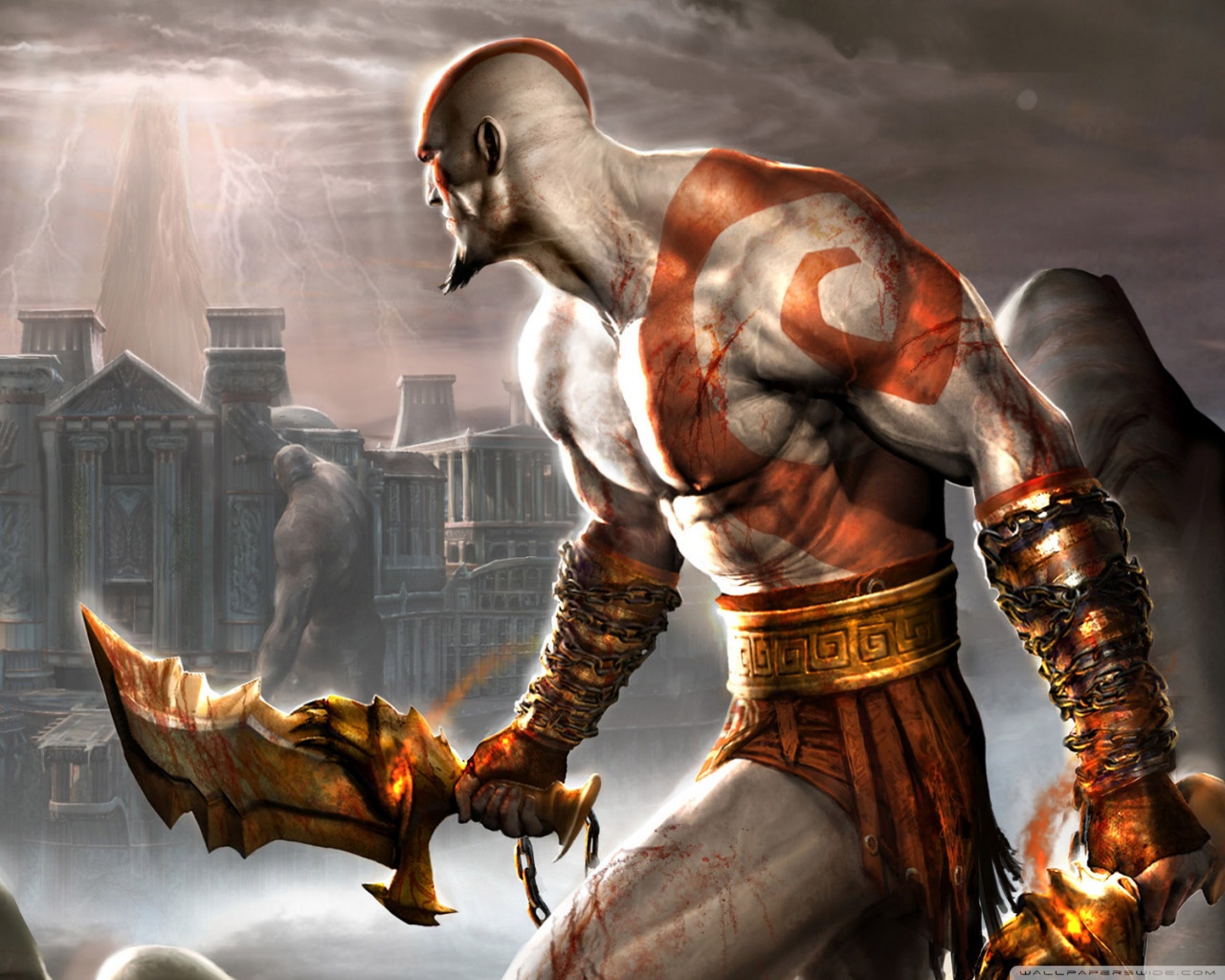 God Of War 2 Art - HD Wallpaper 