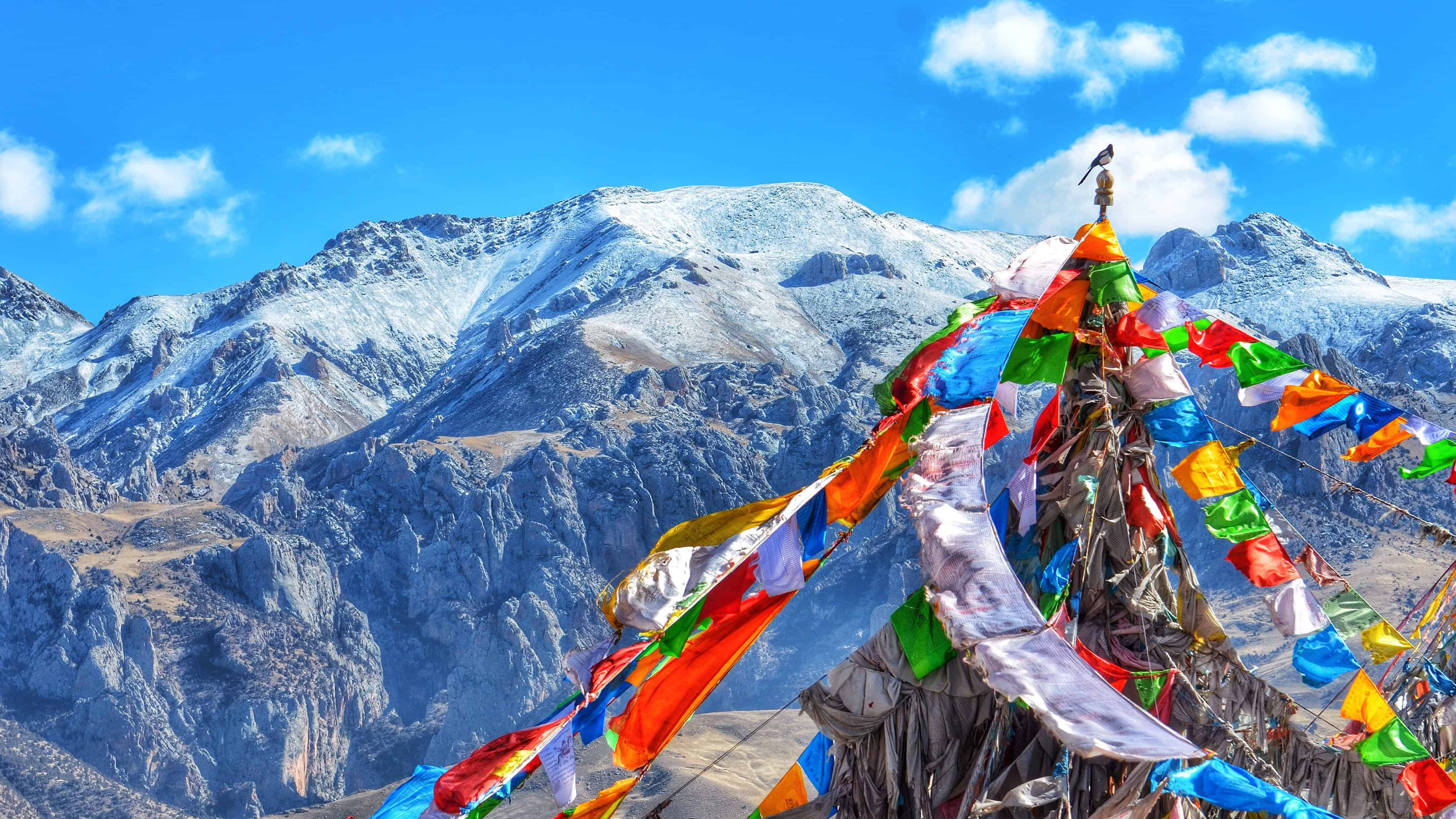 Tibet Prayer Flags Uhd 4k Wallpaper - Tibet Hd - HD Wallpaper 