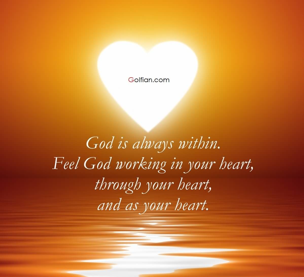 God Quotes Wallpaper - God Is In Your Heart Quotes - HD Wallpaper 