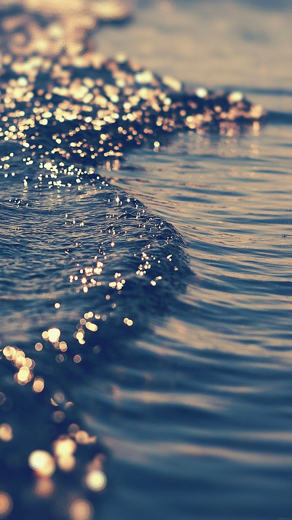 Gold Sea Wave Water Sunset Ocean Nature Iphone 6 Plus - Beautiful Iphone Wallpaper Hd - HD Wallpaper 