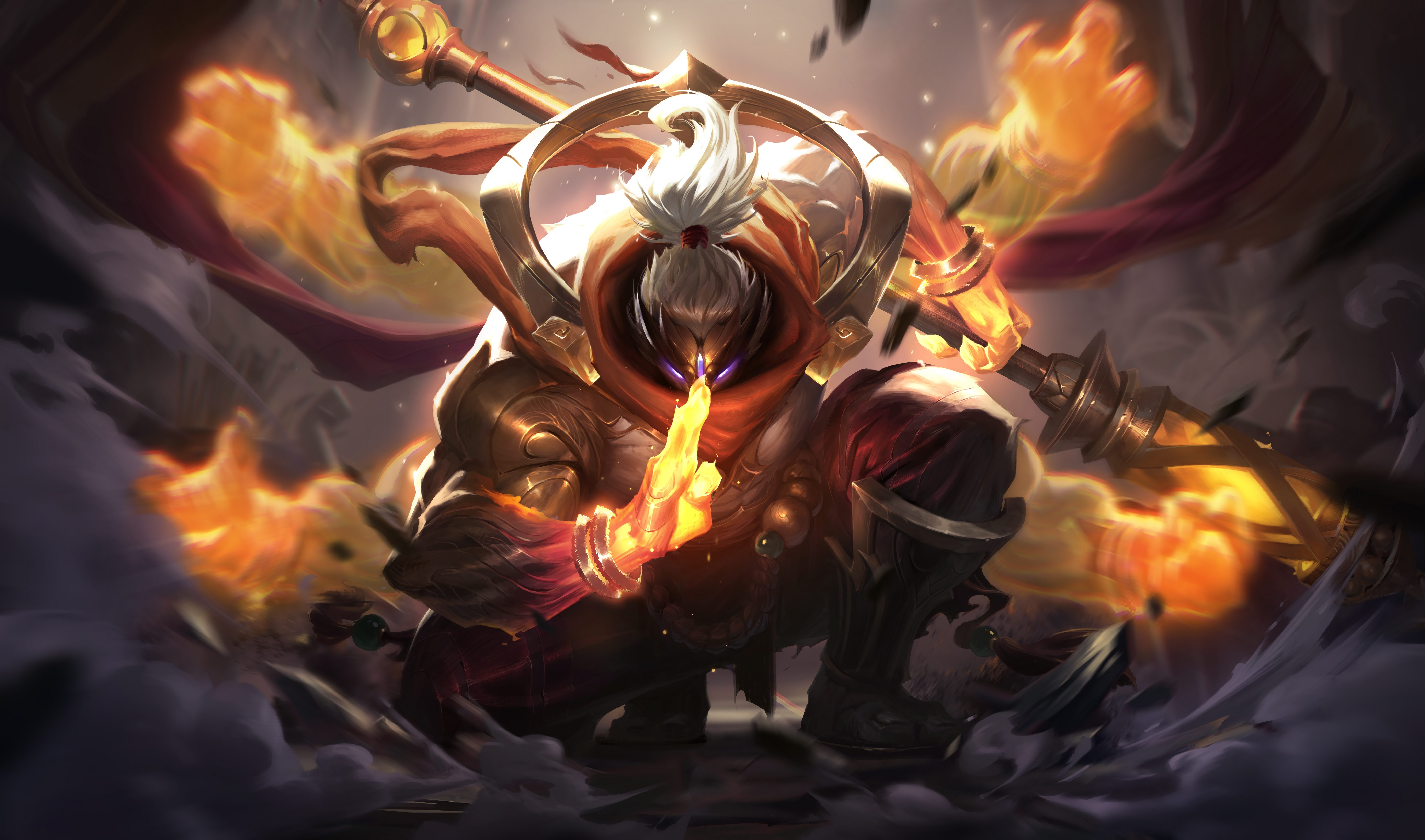 God Staff Jax Splash Art Hd 4k 6k Wallpaper Background - God Staff Jax - HD Wallpaper 