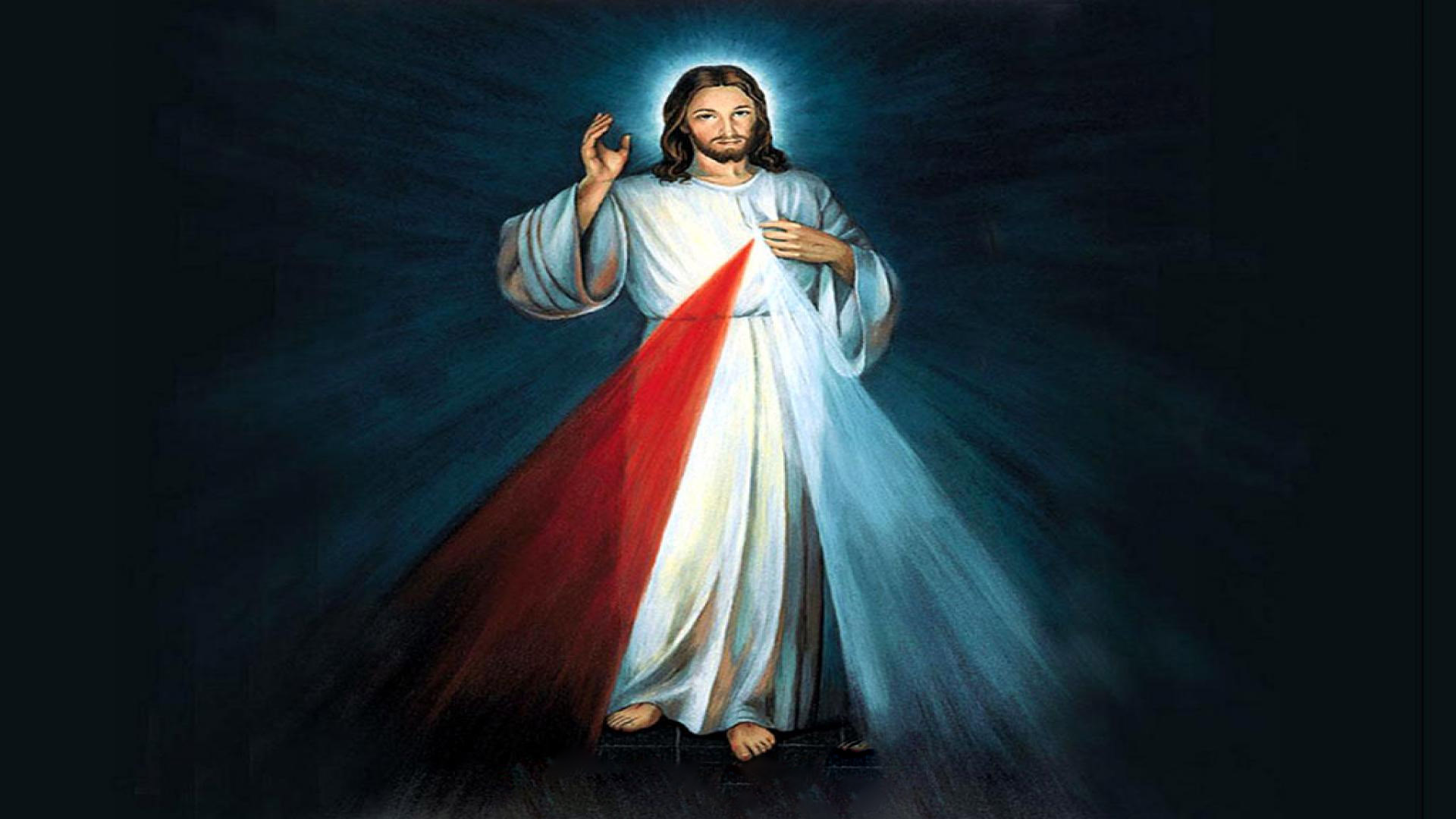 Jesus Christ Lights Christianity God Wallpaper Hd - Sacred Heart Of Jesus Divine Mercy - HD Wallpaper 