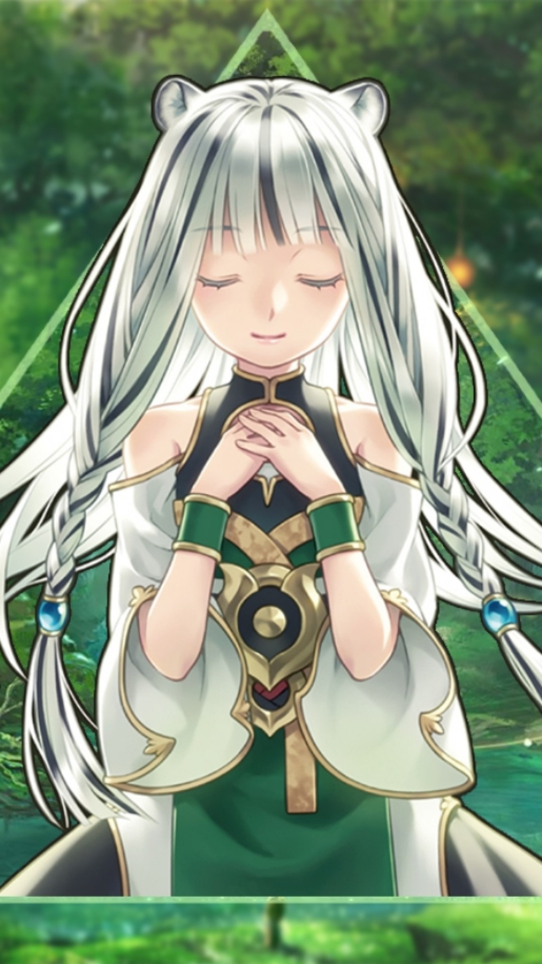 Anime Girl, Praying, Long Hair, Closed Eyes, Polyscape - Anime - 1080x1920 Wallpaper Anime Girl, Praying, Long Hair, Closed Eyes, Polyscape - Anime - 1080x1920 Wallpaper