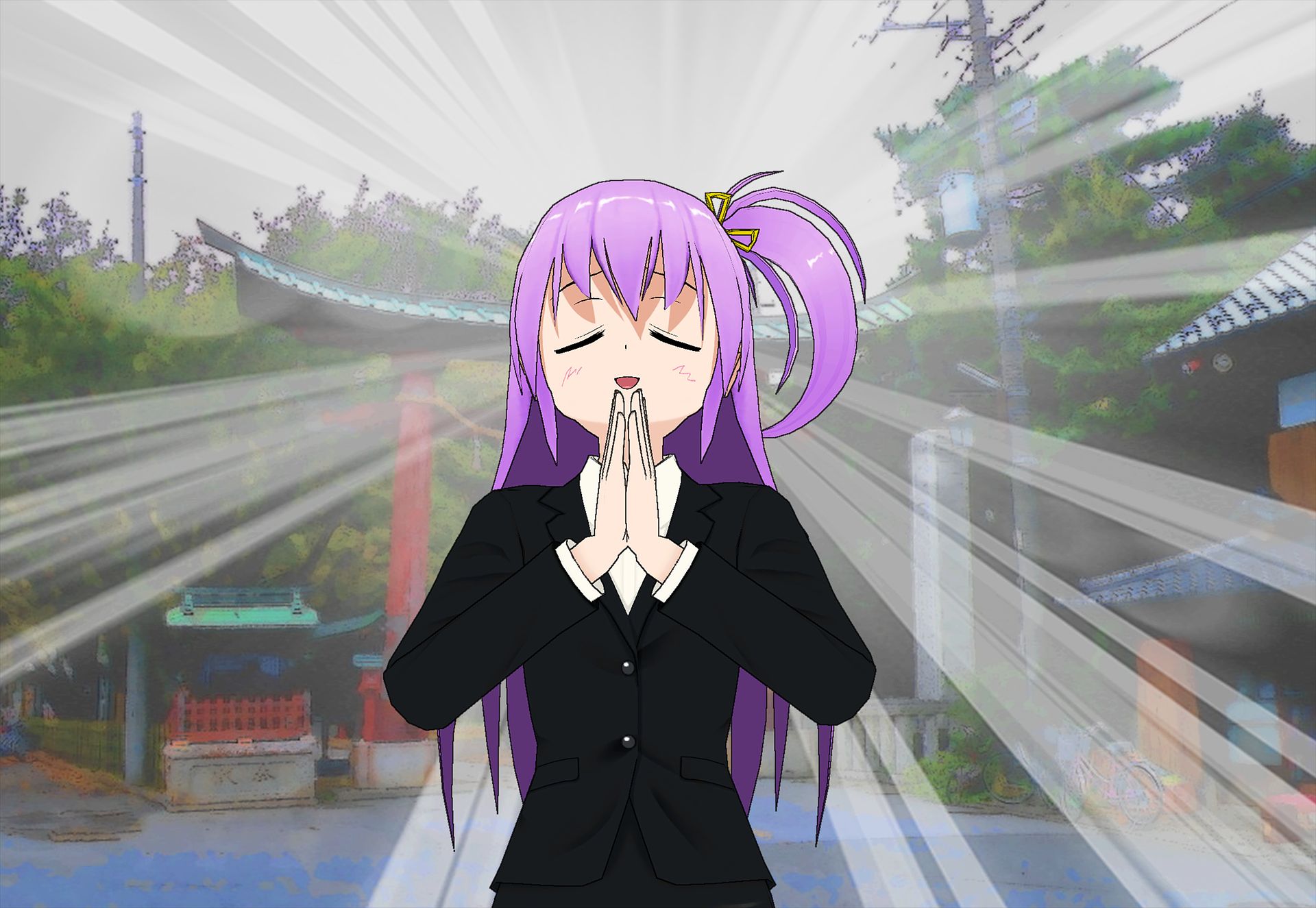 Amazing Praying Girl Cartoon Wallpaper 
width 240 
height - Anime Girl Praying Funny - HD Wallpaper 