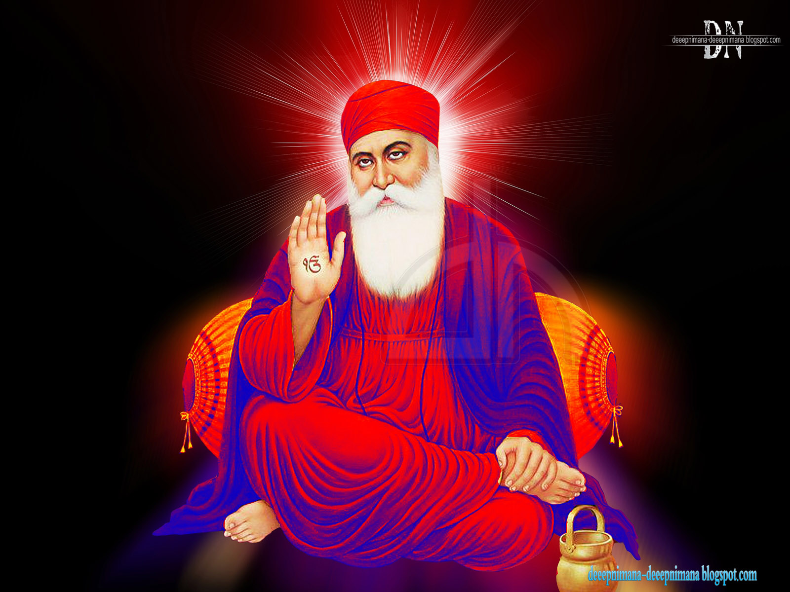 Guru Nanak Dev Ji Colourful - 1600x1200 Wallpaper 