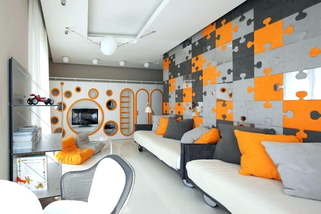 Burnt Orange Wallpaper Living Room Orange And Grey - Orange And Grey Room Ideas - HD Wallpaper 