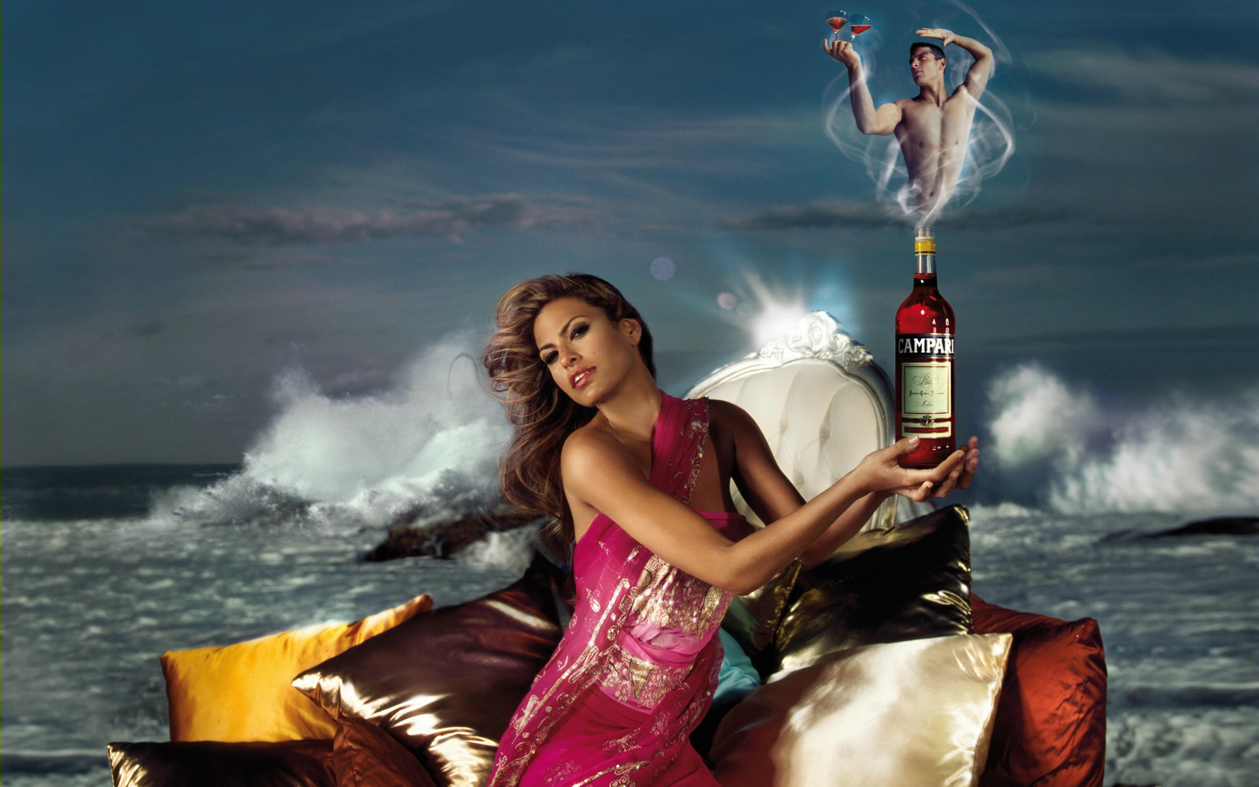 Eva Mendes Campari - HD Wallpaper 